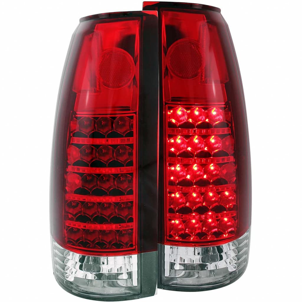 ANZO LED Tail Lights for 1992-1999 GMC C2500 Suburban - Red/Clear (Part #311057) | Durable Replacement for Improved Visibility & Style