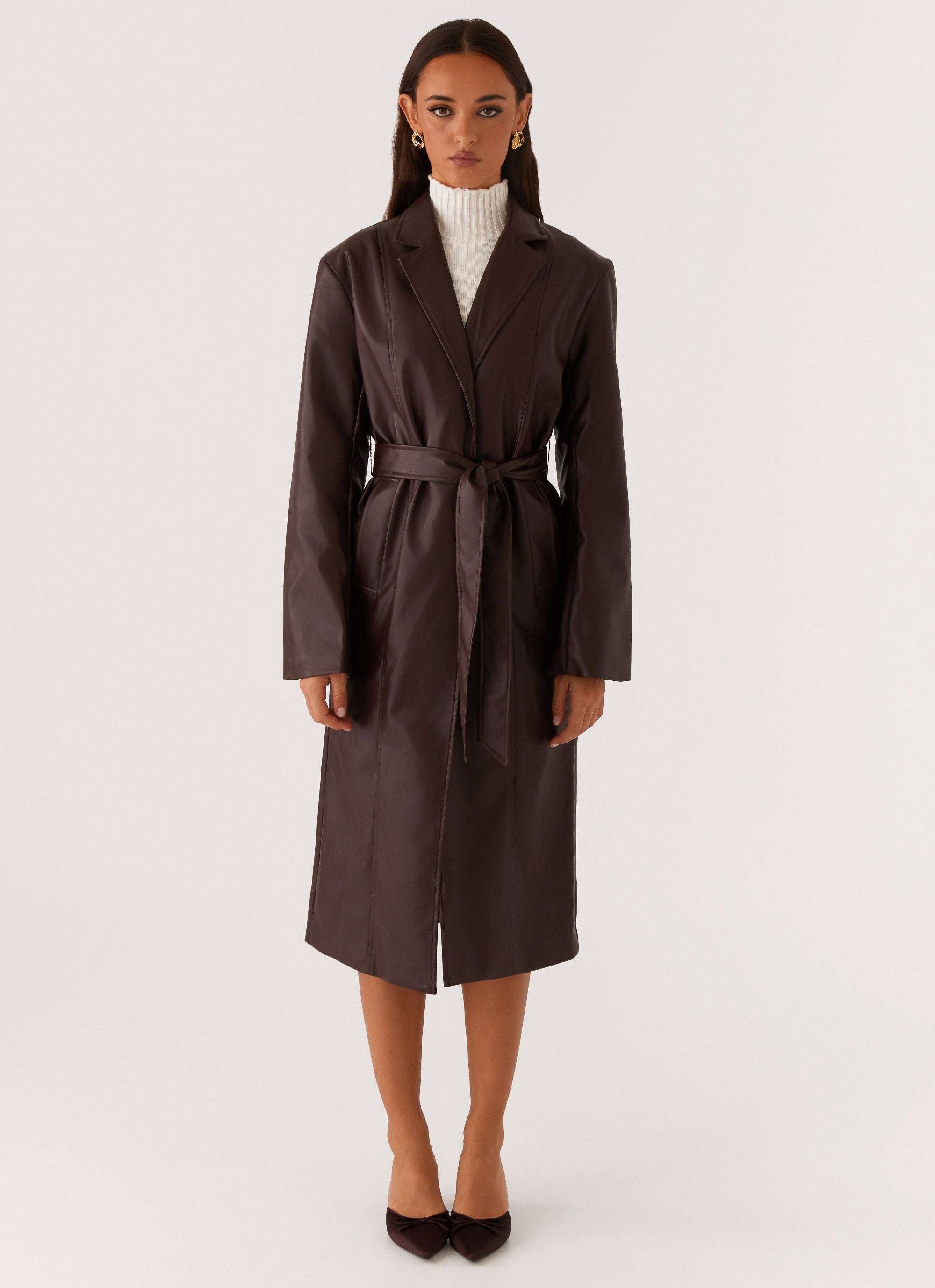 Dixie Women's Classic Trench Coat - Waterproof Long Coat with Belt, Chocolate Brown | Perfect for Fall & Winter Fashion, Office Wear & Outdoor Activities