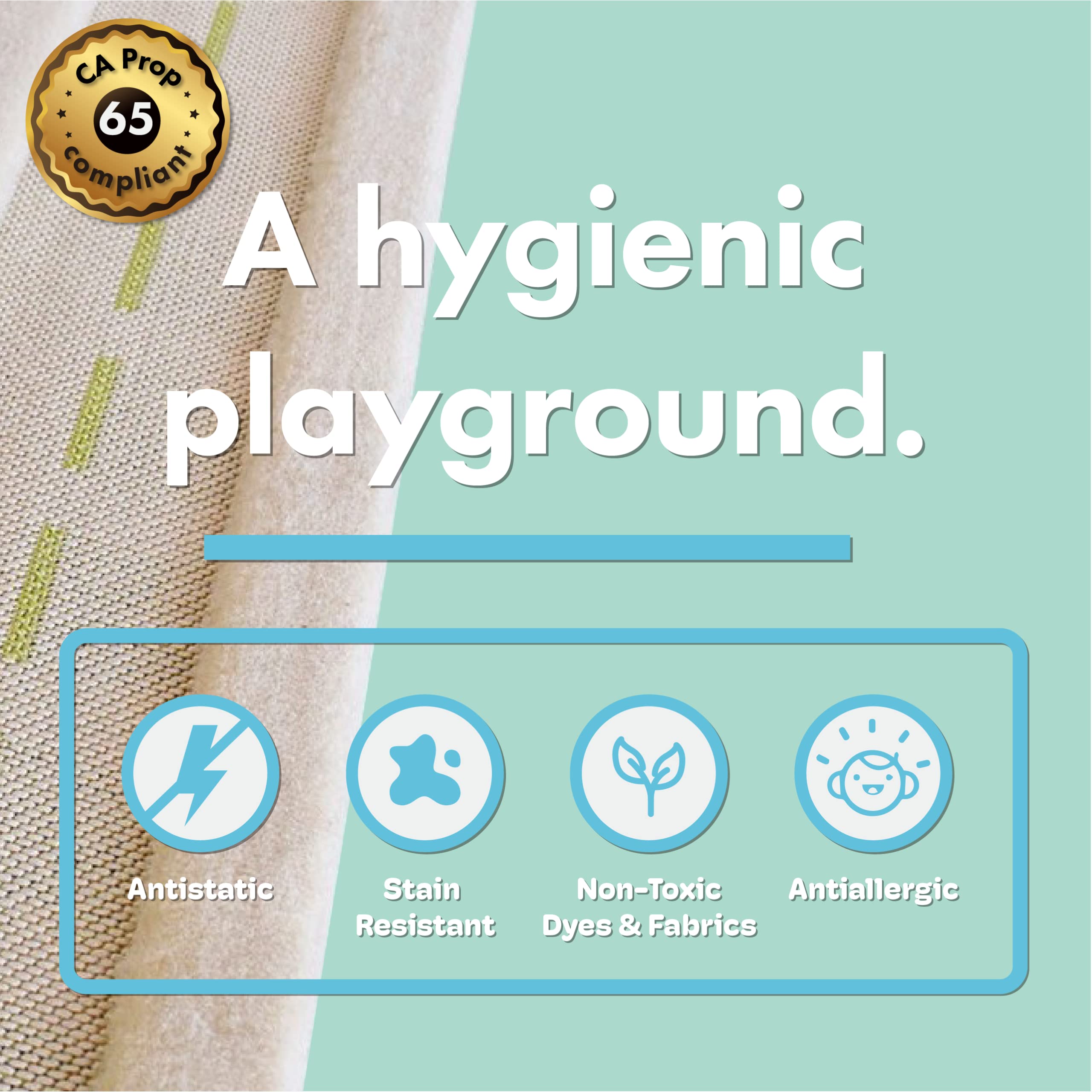 IVI Playhouse Green 3D Play Mat - Non-Toxic & Stain Resistant Montessori Educational Activity Toy for Toddlers & Kids (59