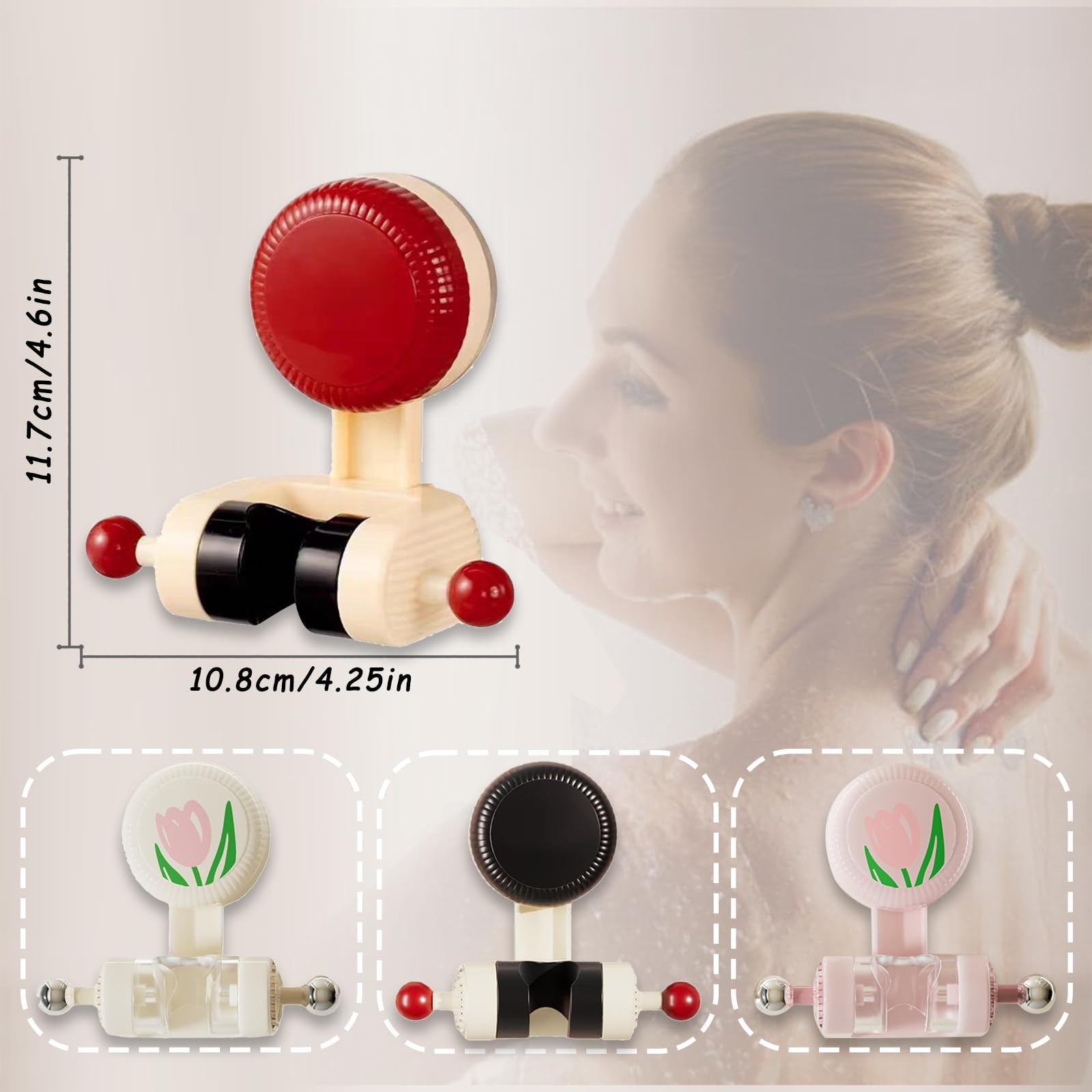 Adjustable Suction Cup Shower Head Holder - No Drill Wall Mount for Handheld Shower Wand, Strong Suction Bathroom Accessory (White) - Perfect for Small Spaces, Rentals & Travel Use