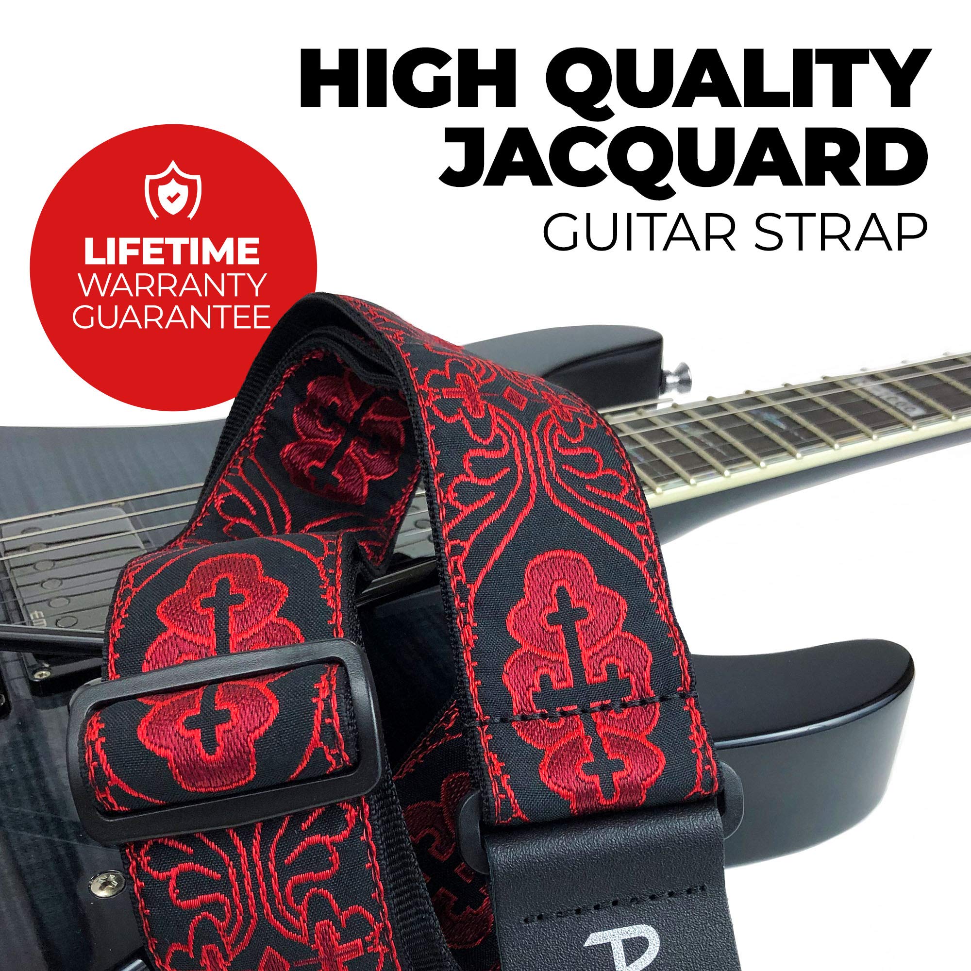 Perri’s Leathers Ltd. Adjustable Jacquard Guitar Strap for Acoustic, Bass & Electric Guitars - Handmade in Canada - Perfect for Live Performances & Studio Sessions