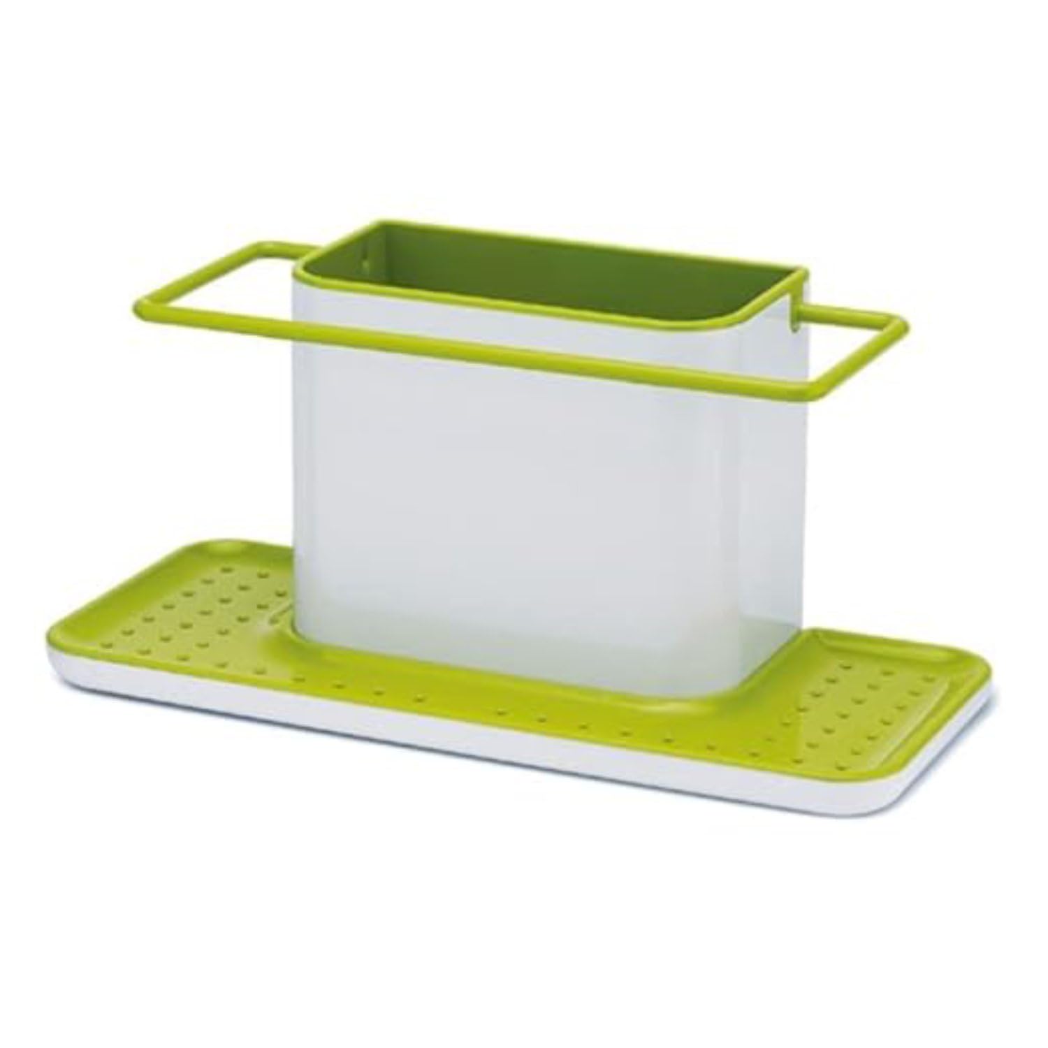 Krevia Plastic Kitchen Sponge Holder with Base Stand - Durable Sink Shelf Organizer for Sponges, Brushes & Towels | Multicolor Drainer Rack for Kitchen & Bathroom Storage | Perfect for Countertop Organization & Liquid Soap Dispenser Placement
