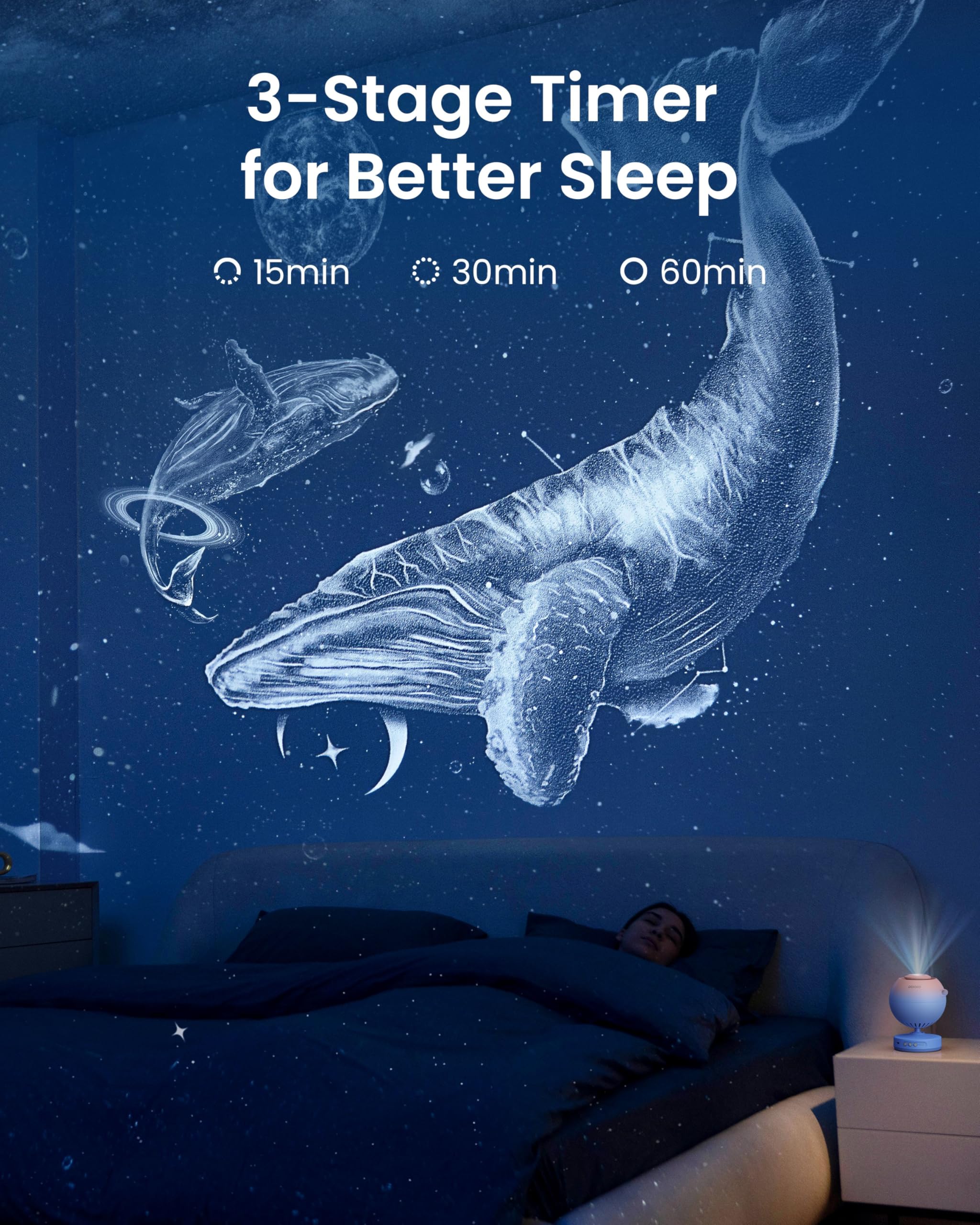 POCOCO Galaxy Star Projector with 10 Nebula Discs & Bluetooth Speaker - 360° Starry Night Light for Bedroom, Nursery, Party Decor | Perfect Gift for Valentine's Day, Christmas, Birthday | Create Relaxing Sleep Aid & Romantic Atmosphere