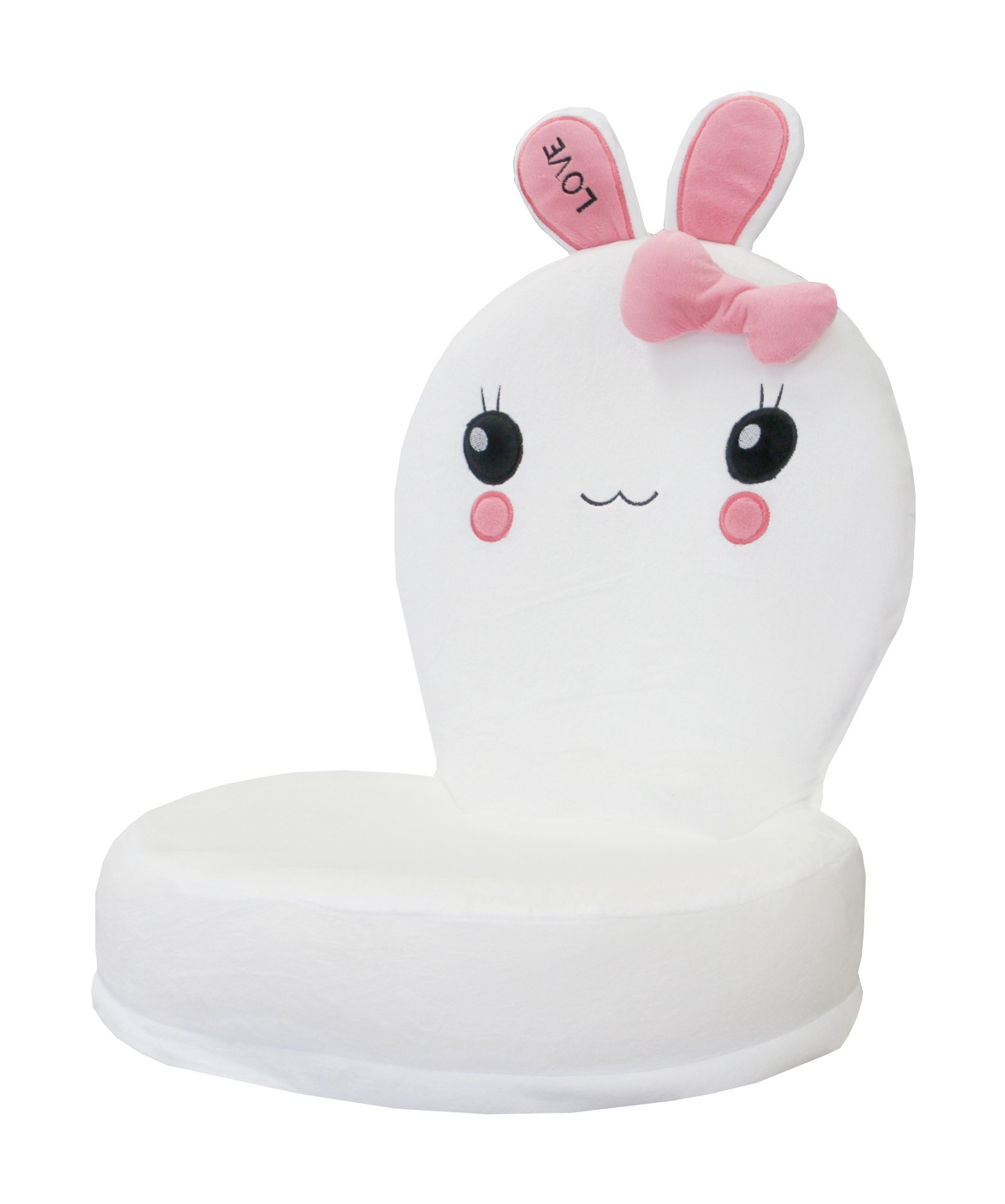 Furniture of America Kiddy Creature Foldable Lounge Chair - Bunny Design Kids Chair for Bedroom, Playroom & Nursery | Comfortable & Portable Children's Seating