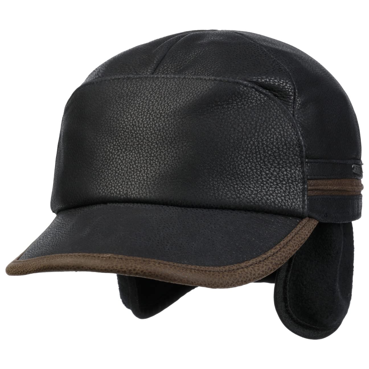 Stetson Byers Genuine Leather Cap for Men - Classic Vintage Style Hat for Outdoor, Casual & Motorcycle Riding - Perfect for Hunting, Fishing & Adventure Travel