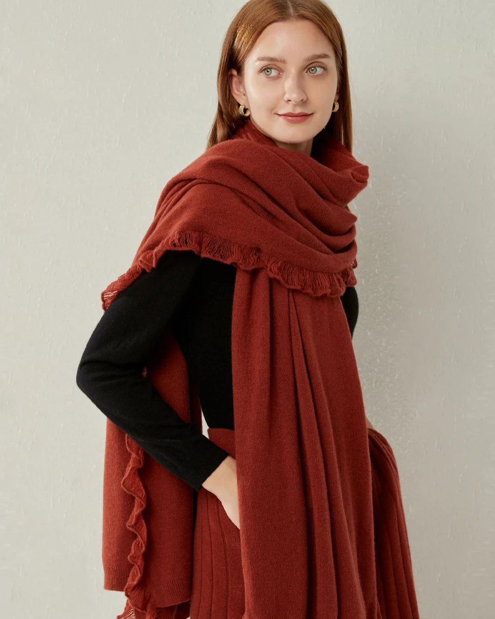 Luxury Cashmere Scarf for Women & Men - Soft Winter Wrap Shawl - Perfect for Cold Weather, Office, Travel & Gift Giving