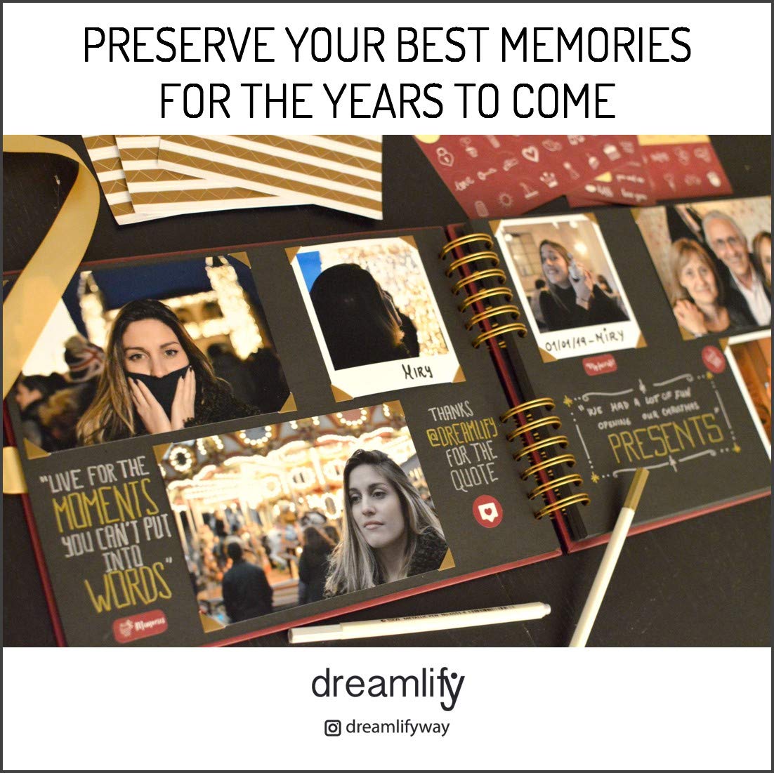80-Page Scrapbook Kit - DIY Photo Album & Memory Book for Weddings, Travel, Baby Showers, Anniversaries - Dark Red Craft Paper Scrapbooking Supplies | Perfect for Gift Giving, Creative Projects & Preserving Memories