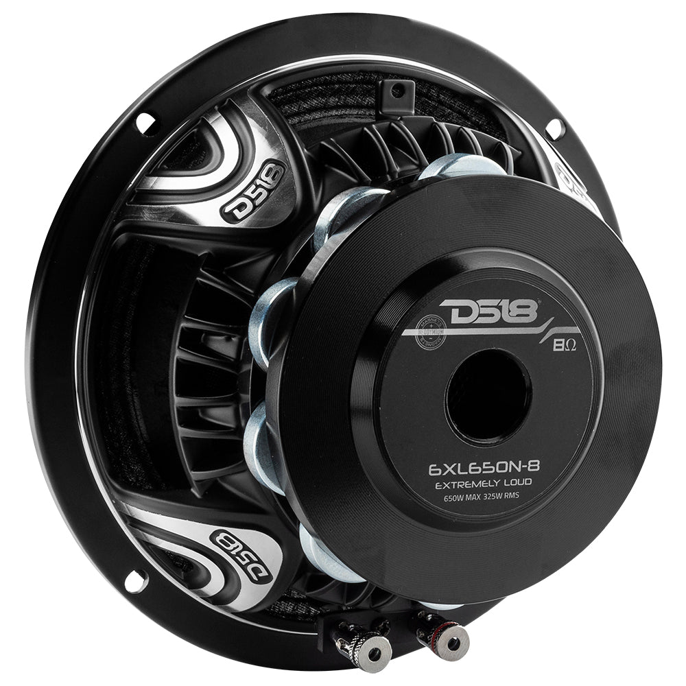 XL 6.5 Inch Neodymium Speaker Rings - 325 Watts RMS 8 Ohm Mid-Range Loudspeaker for Car Audio & Home Theater Systems