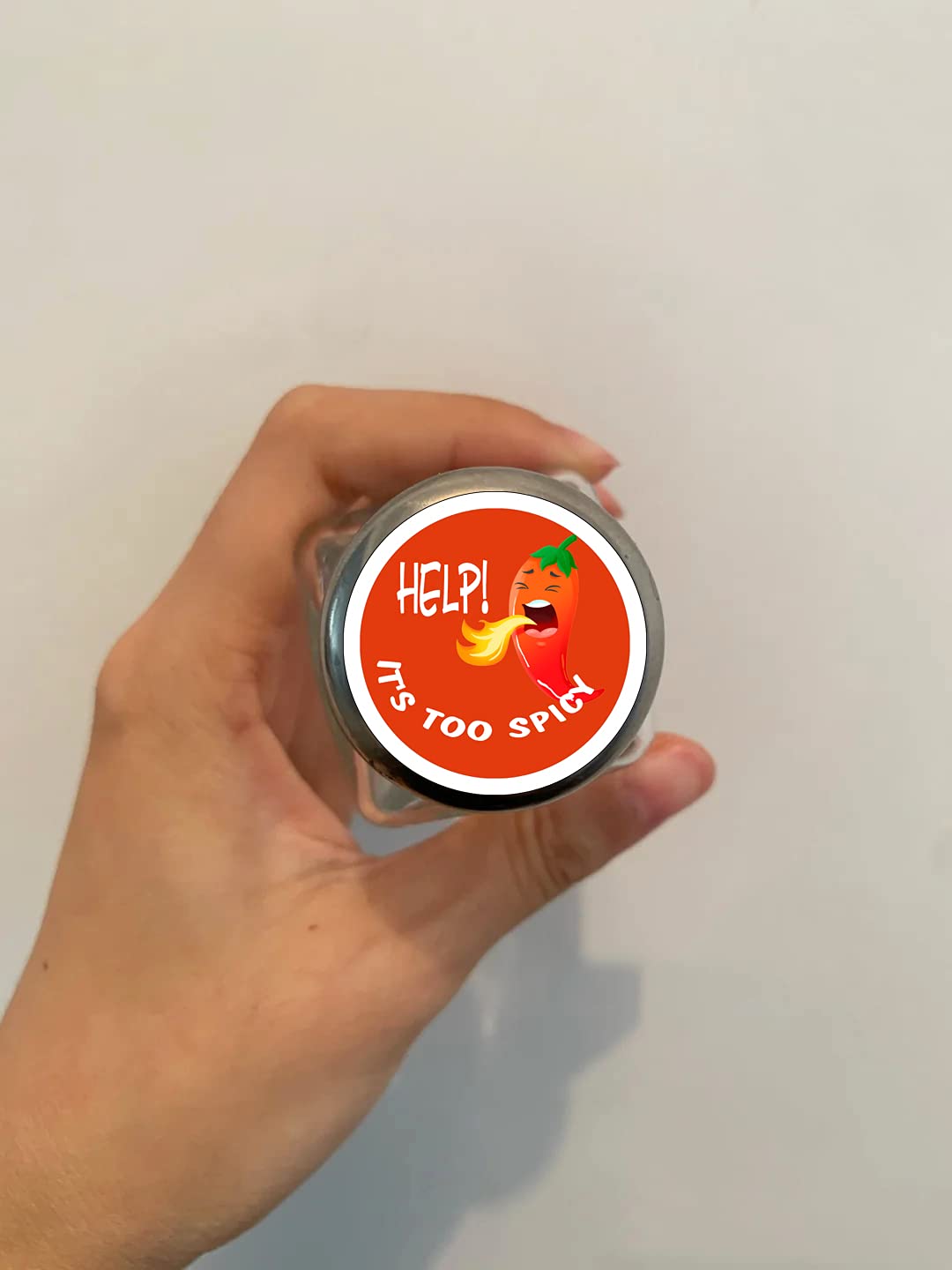 Spicy Food Warning Labels - 500 Pcs 1.5 Inch Chili Stickers for Grocery Store & Restaurant Use - Funny Hot Sauce & Spicy Product Labels for Kitchen, Pantry Organization & Food Safety