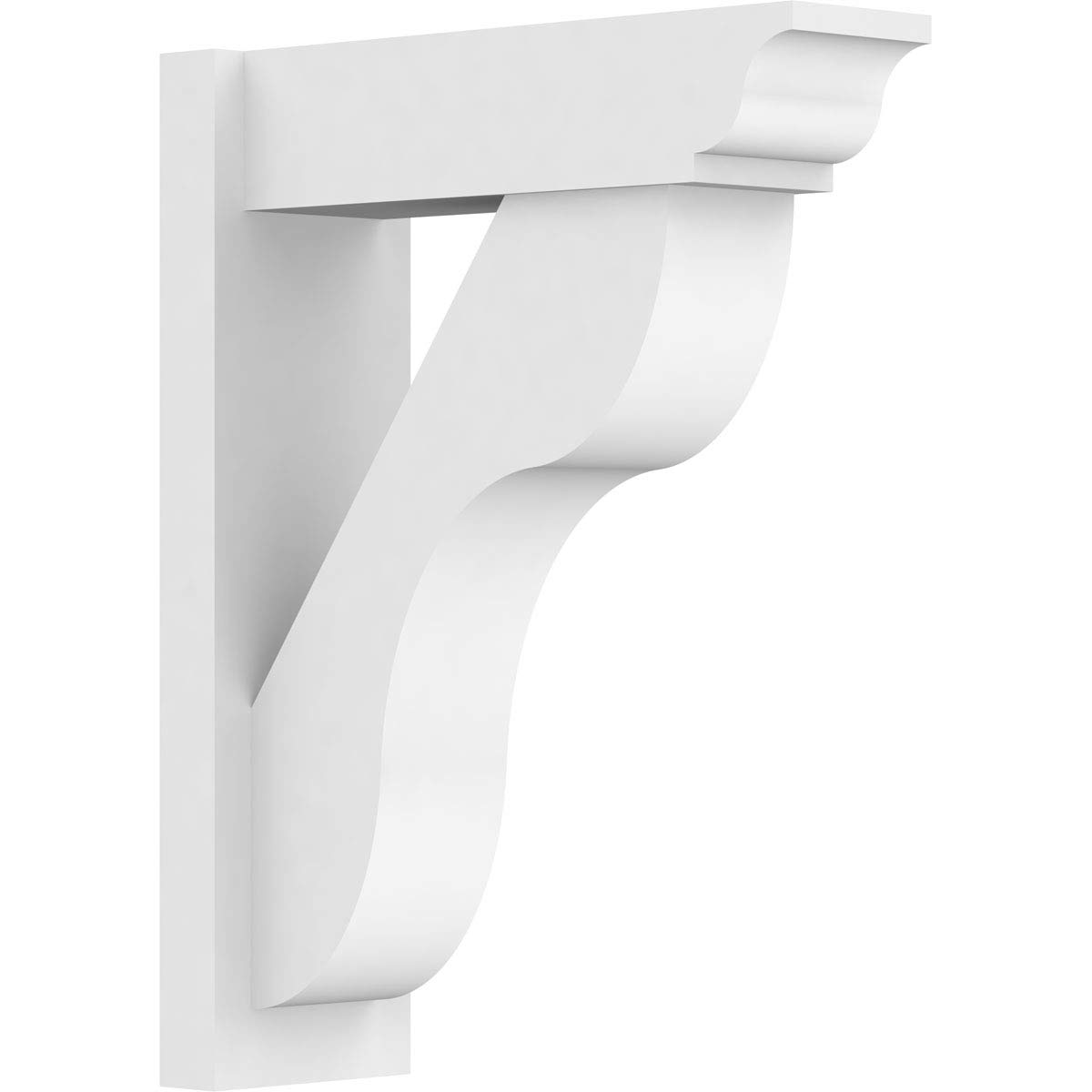 Ekena Millwork OUTP07X20X26CAR01 Carmel Architectural Grade PVC Outlooker with Traditional Ends, 7