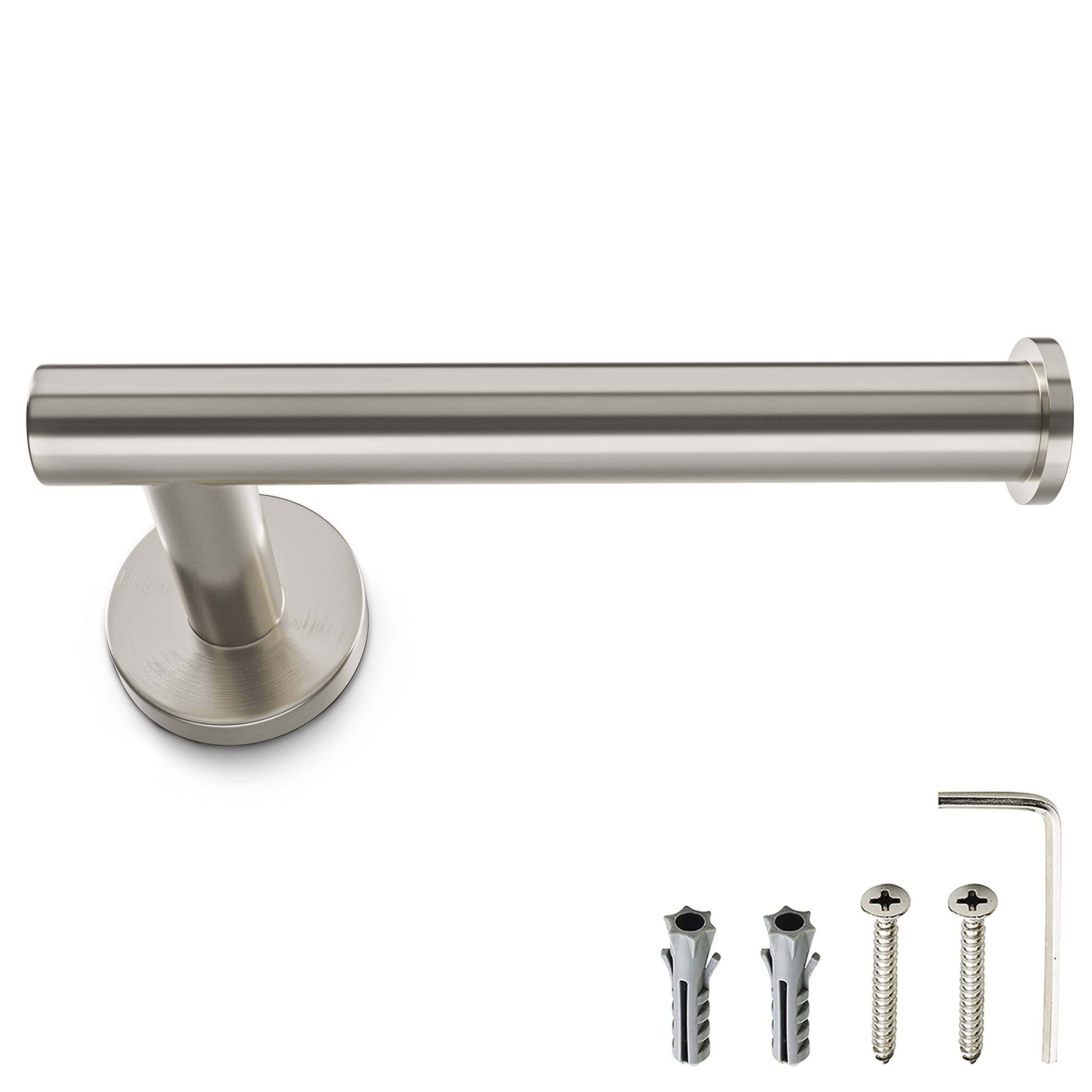 Premium SAYONEYES Brushed Nickel Toilet Paper Holder - Wall Mount SUS304 Stainless Steel Bathroom Tissue Roll Holder - Waterproof & Rustproof Design for Bathroom, Kitchen, Laundry Room - Perfect for Modern Homes and Commercial Spaces