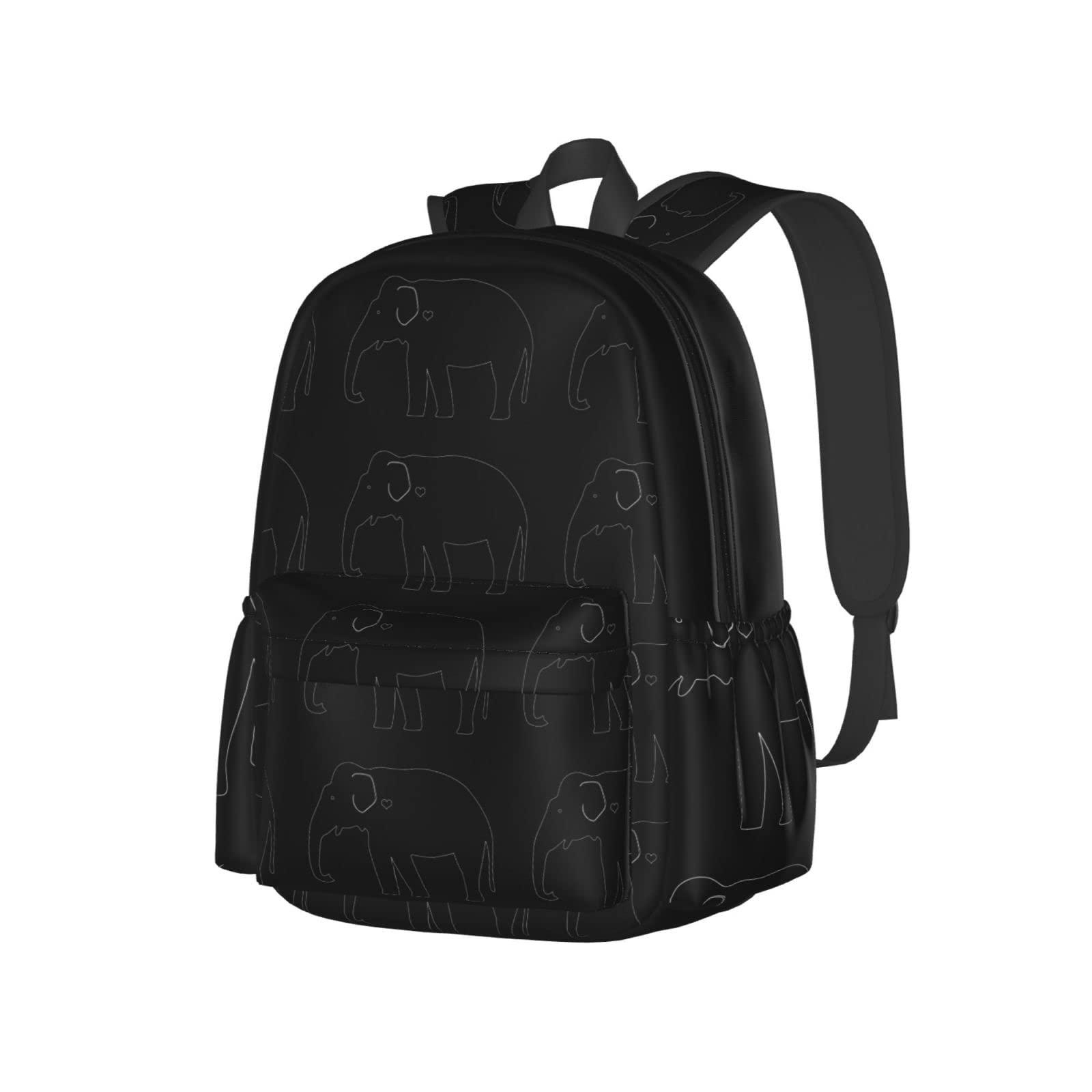 Elephant Silhouette Backpack for Boys & Girls - Lightweight Waterproof School Bag, Classic Casual Teen Backpack for Everyday Use - Perfect for School, Travel, and Outdoor Adventures