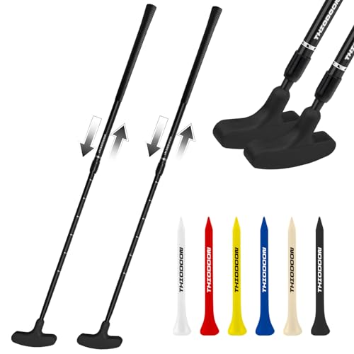 2 Black Putters & 6 Golf Tees