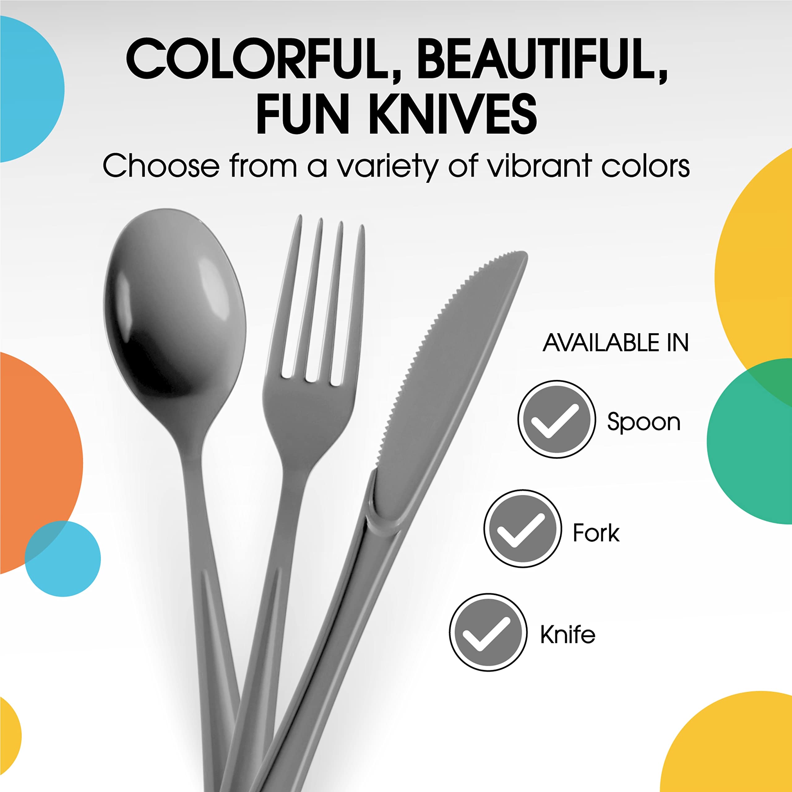 50-Pack Heavy Duty Silver Plastic Knives - Disposable Cutlery Set for Parties, Picnics & Events - Durable Flatware for Catering, BBQ, Wedding & Home Use