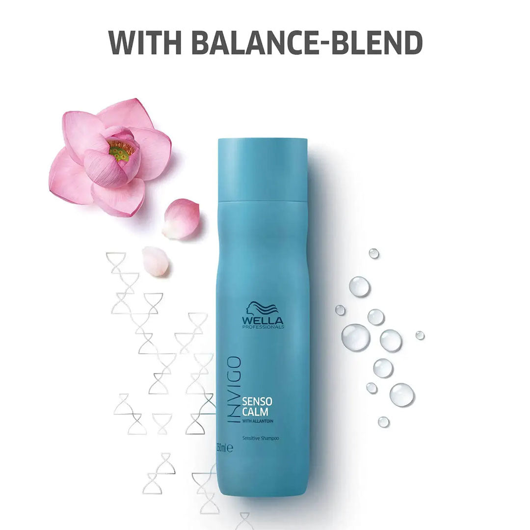 Wella Invigo Balance Calm Sensitive Shampoo 250ml - Soothing Hair Care for Sensitive Scalp - Perfect for Daily Use & Irritated Scalp Relief