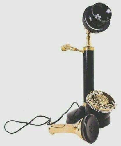 Vintage Candlestick Rotary Dial Phone - Retro Home & Office Decor for Classic Style Lovers | Perfect for Themed Parties, Antique Collections, and Nostalgic Décor