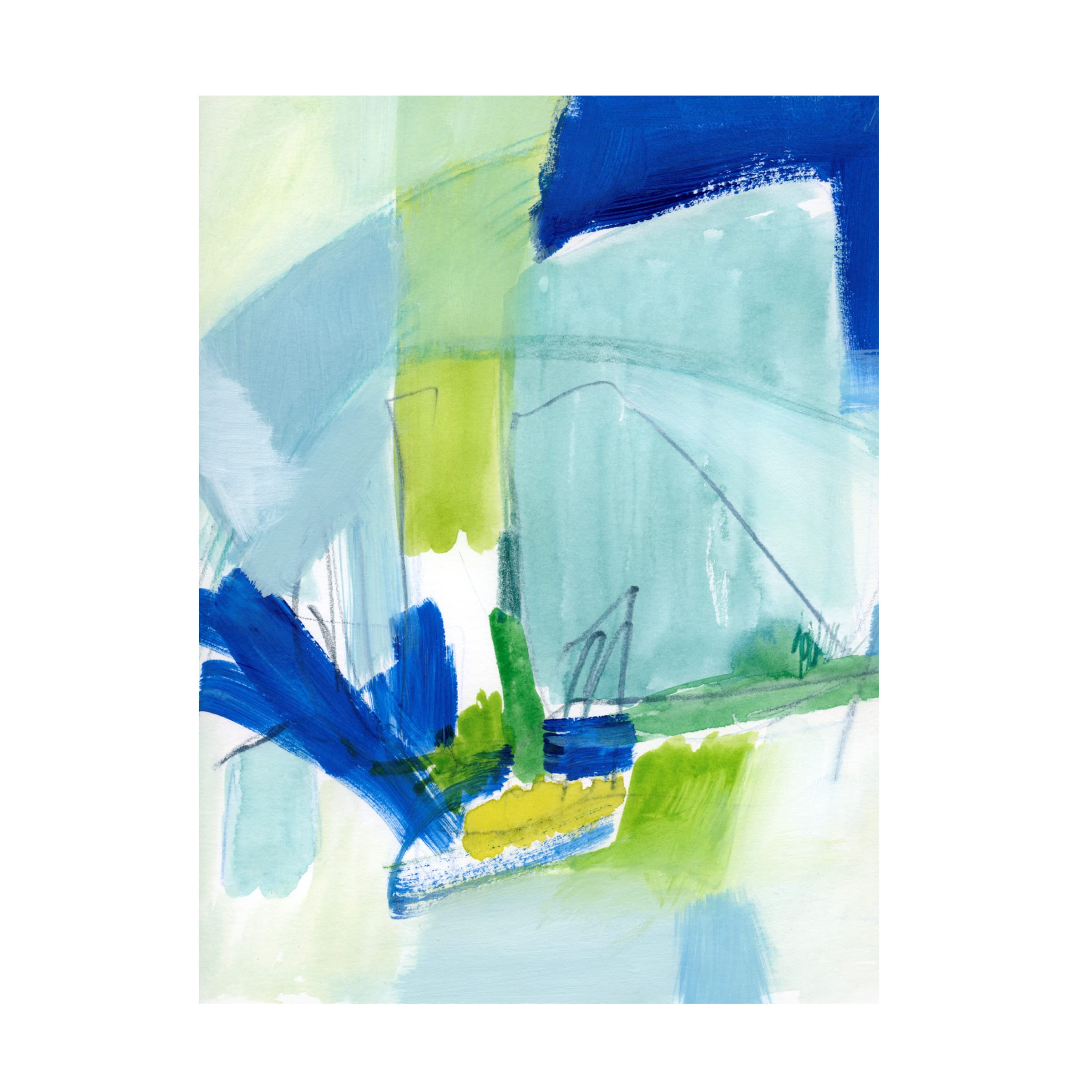 Victoria Barnes 'Seaglass Harbor II' Canvas Wall Art Print - Coastal Beach Decor for Living Room, Bedroom & Office - Handmade Ocean Inspired Painting