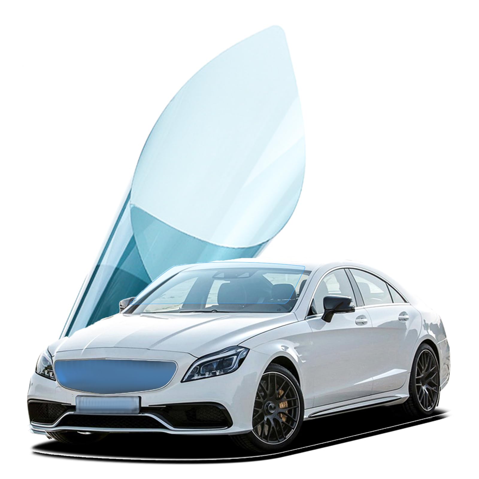 Premium Nano Ceramic Window Tint Film for Cars - 80% VLT, UV & Heat Blocking, Blackout Windshield Tint - 30in x 10ft (Custom Size) - Perfect for Sun Protection, Privacy & Temperature Control in Sedans, SUVs & Trucks
