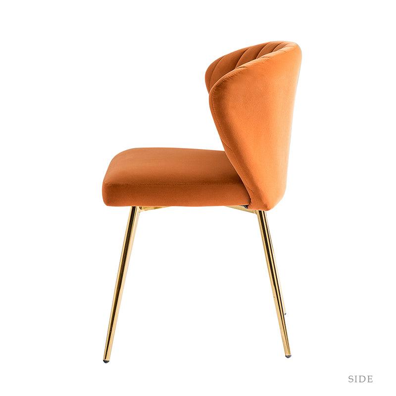 Modern Dining Chairs Set of 4 - Mid Century Metal Leg Side Chairs for Kitchen, Dining Room & Office - Aruna Contemporary Upholstered Seating