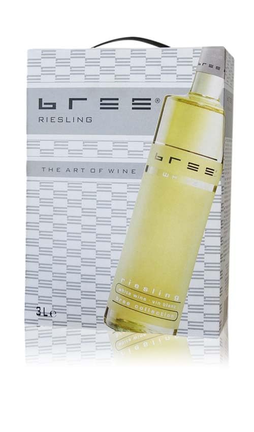 Premium Bree Riesling QbA Semi-Dry White Wine - 4x3L Bag-in-Box with VINOX Wine Cards | German Wine for Parties, Gifts & Everyday Enjoyment