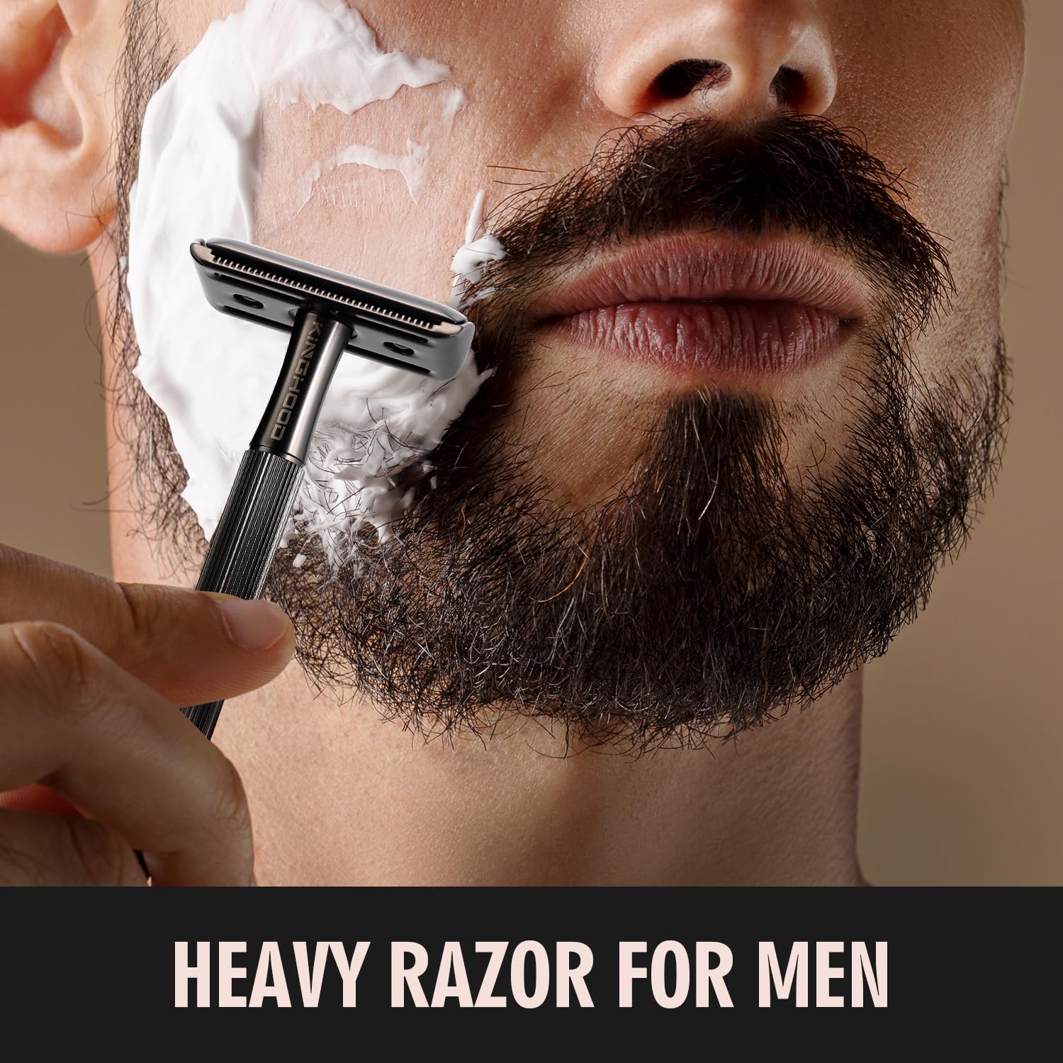 Premium Brass Safety Razor with 10 Double Edge Blades - Eco-Friendly Reusable Razor for Men with Weighted Long Handle - Perfect for Sensitive Skin & Close Shaving - Ideal for Travel, Daily Grooming & Wet Shaving Routine
