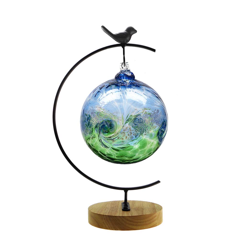 CXLE Ornament Display Stand - Gold Iron Pothook Stand for Hanging Glass Globe, Air Plant Terrarium, Witch Ball & Christmas Decorations (12.2x4.5 Inches) - Perfect for Home, Wedding & Holiday Decor