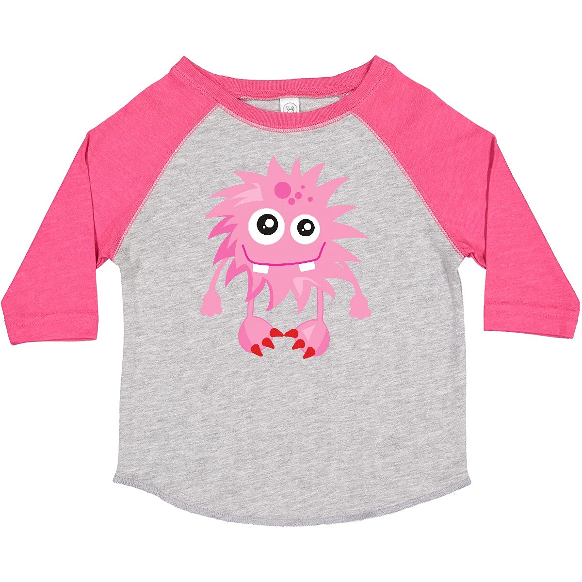 Inktastic Furry Monster Toddler T-Shirt - Pink Cute Silly Monster Graphic Tee for Kids | Fun Playdate & Birthday Party Outfit