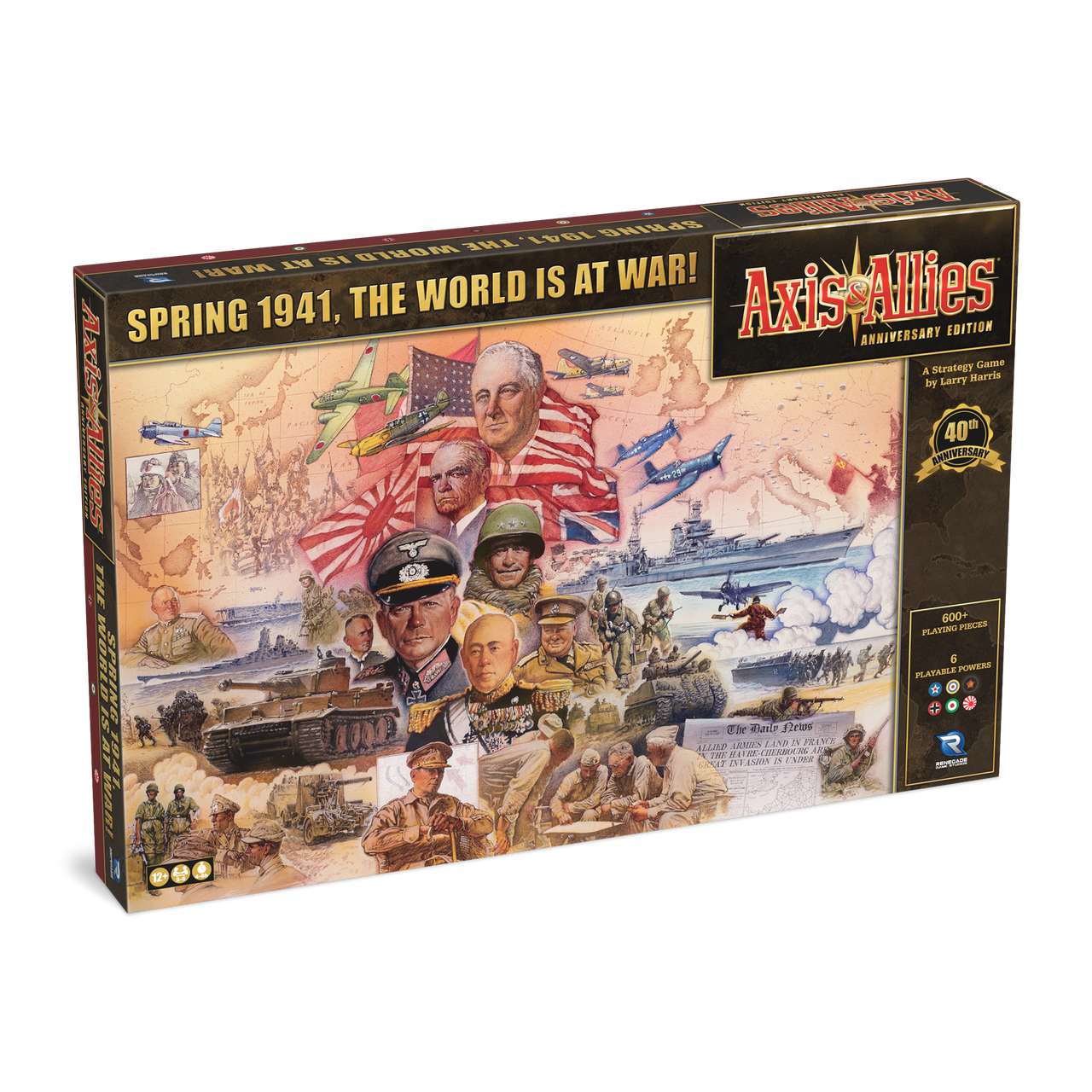 Axis & Allies Anniversary Edition Board Game - Classic WWII Strategy Game for Adults & Teens - Perfect for Game Nights, Family Gatherings & War History Enthusiasts