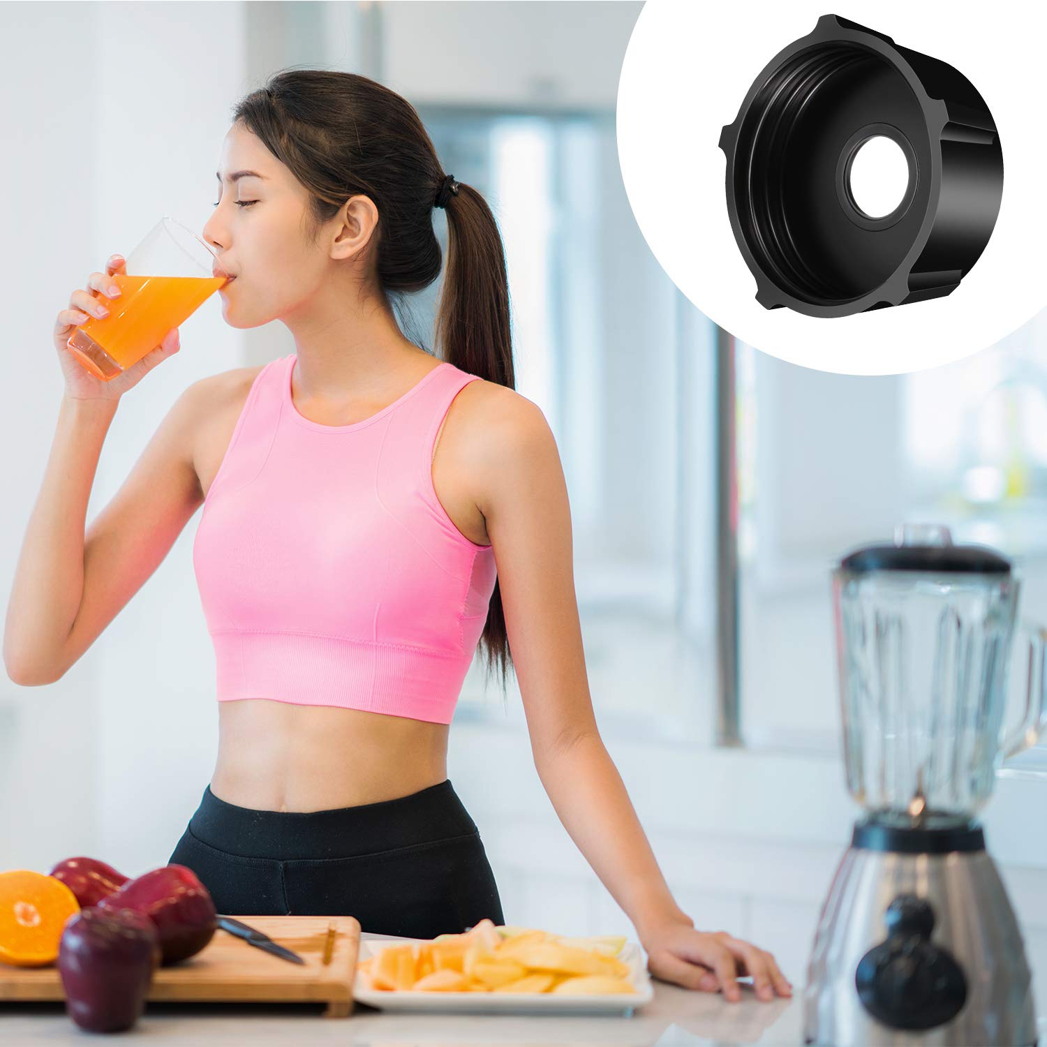 2-Pack Oster Blender Replacement Jar Base - 4902 Compatible Bottom Cap for Oster Blenders - Perfect for Smoothies, Shakes & Food Prep