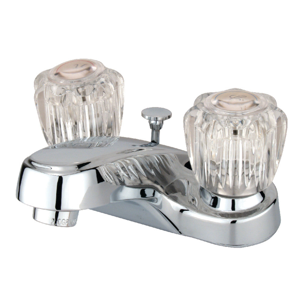 Kingston Brass KB162B 4-Inch Centerset Bathroom Faucet - Chrome Finish, Single Handle, Water-Saving Design for Sink Vanity & Powder Room Installation