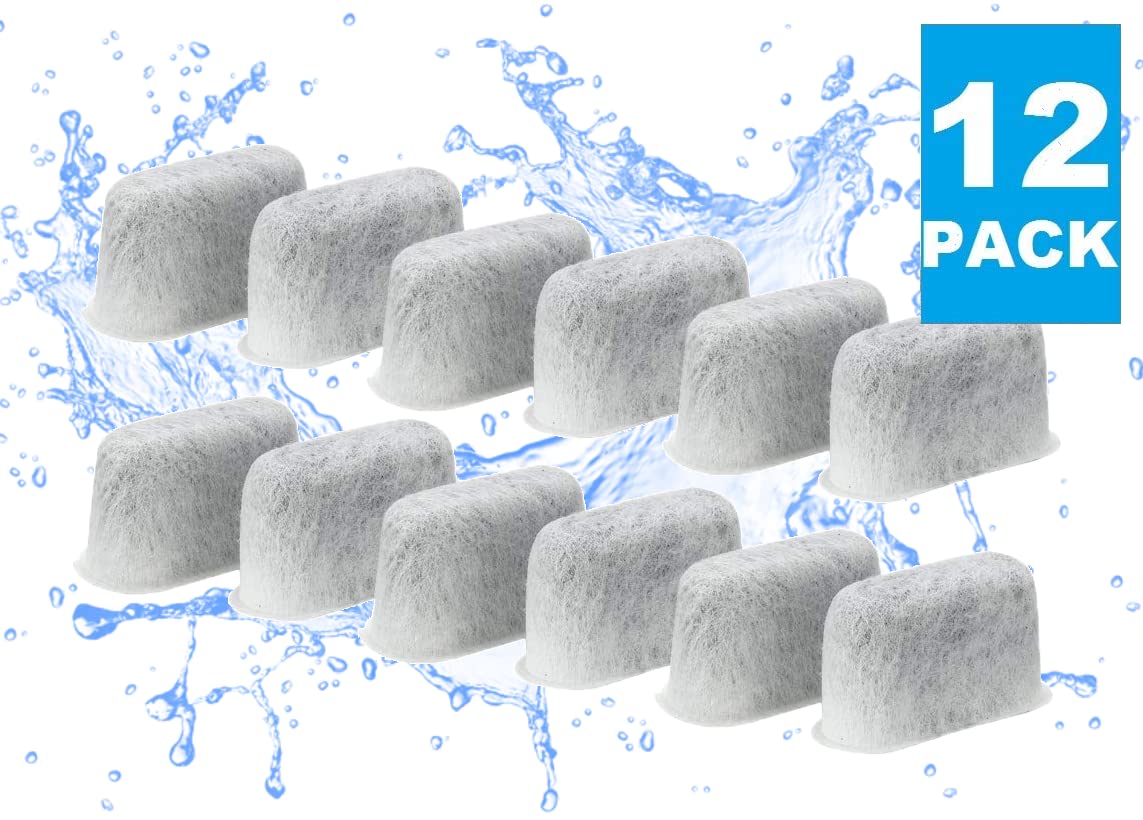 12-Pack Charcoal Water Filters for Braun Coffee Makers - Replacement Filters Compatible with Braun Brewing Systems - Perfect for Home, Office & Restaurant Use