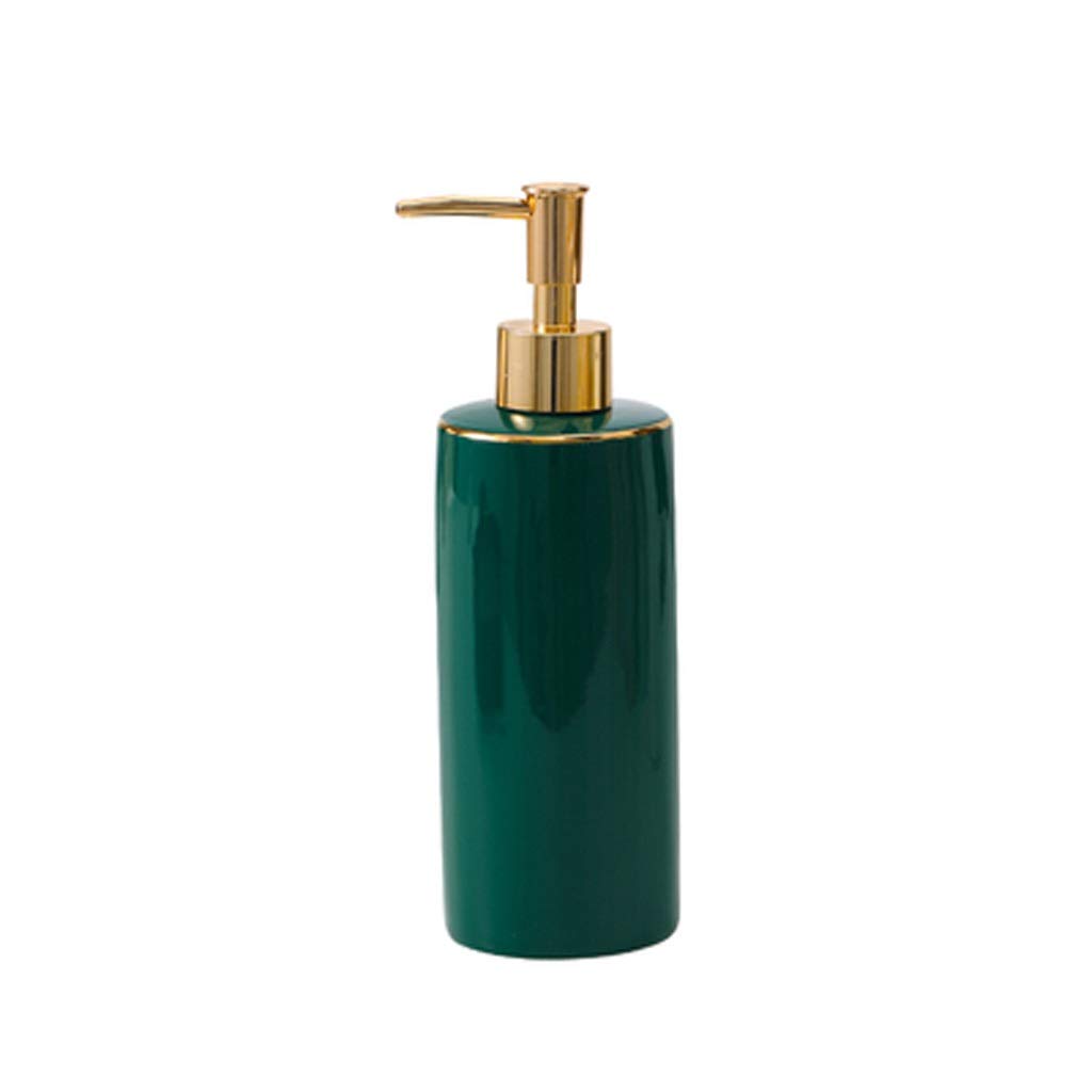 Eco-Friendly Refillable Soap Dispenser Pump Bottle - 390ml Green Liquid Soap Dispenser for Bathroom & Kitchen | Modern Home Decor & Hand Wash Solution