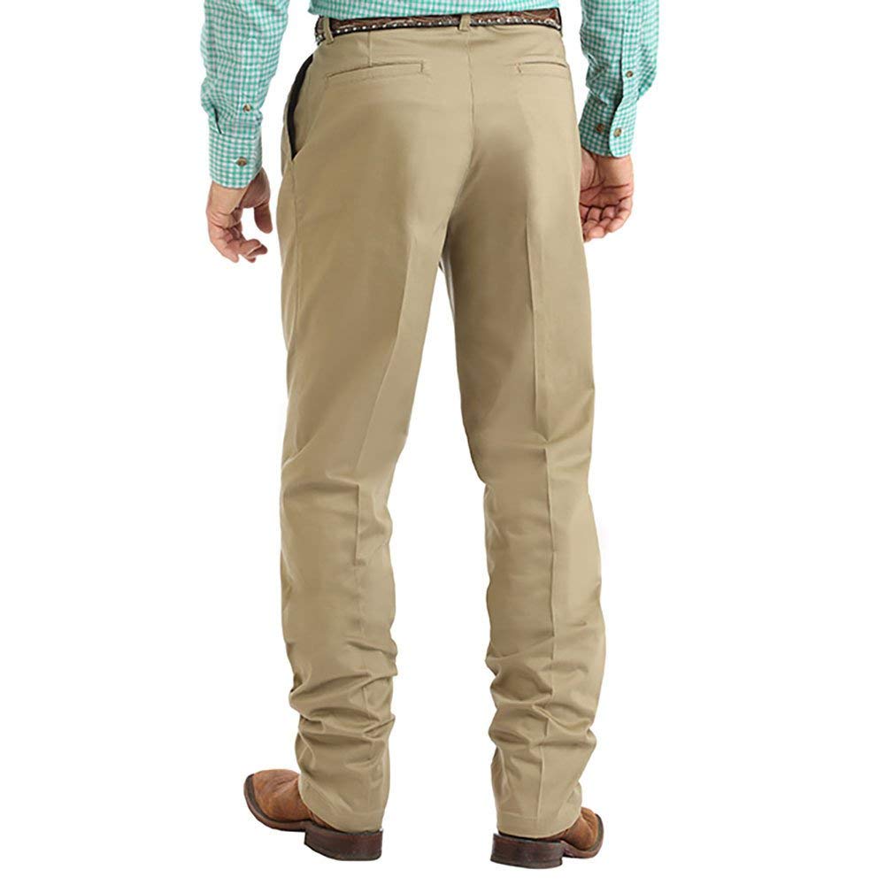 Wrangler Men's Pleated Front Casual Pants - Comfortable Stretch Fit for Work & Outdoor Activities | Relaxed Fit Khaki Trousers for Office, Travel & Everyday Wear