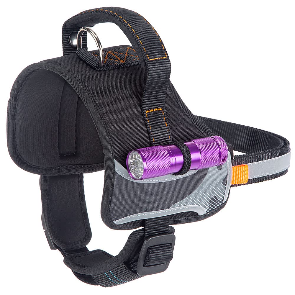 Ferplast Hercules Small Adjustable Padded Dog Harness - Scratchproof, Reflective for Night Visibility, Comfort Handle - Perfect for Walking, Training & Outdoor Adventures