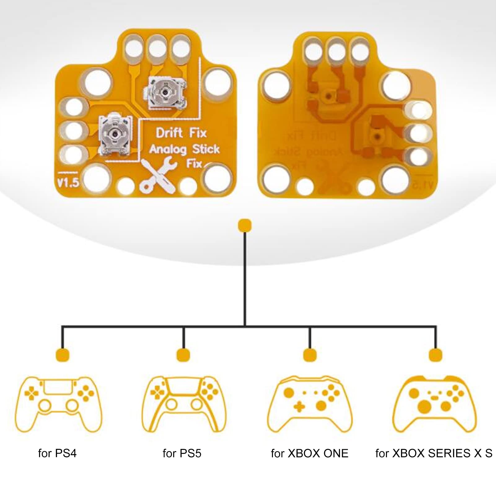 10Pcs Universal Gamepad Joystick Drift Repair Kit - Fix Sticky Analog Stick for PS4/PS5/XBOX Controllers - 3D Thumb Stick Replacement Parts for Smooth Gaming Experience - Perfect for Competitive Gaming & Long Play Sessions