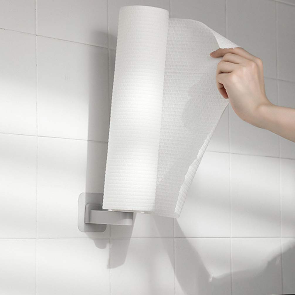 2-Pack Hemoton Wall-Mounted Vertical Toilet Paper Holder - White Plastic Bathroom Tissue Hanger for Space-Saving Storage | Perfect for Small Bathrooms, RVs & Powder Rooms