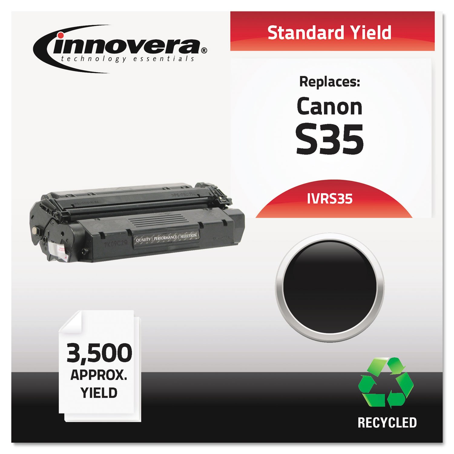 Innovera Remanufactured Black Toner Cartridge - Compatible with HP 7833A001AA (S35) | High-Quality Replacement for Laser Printers | Perfect for Office & Home Printing Needs