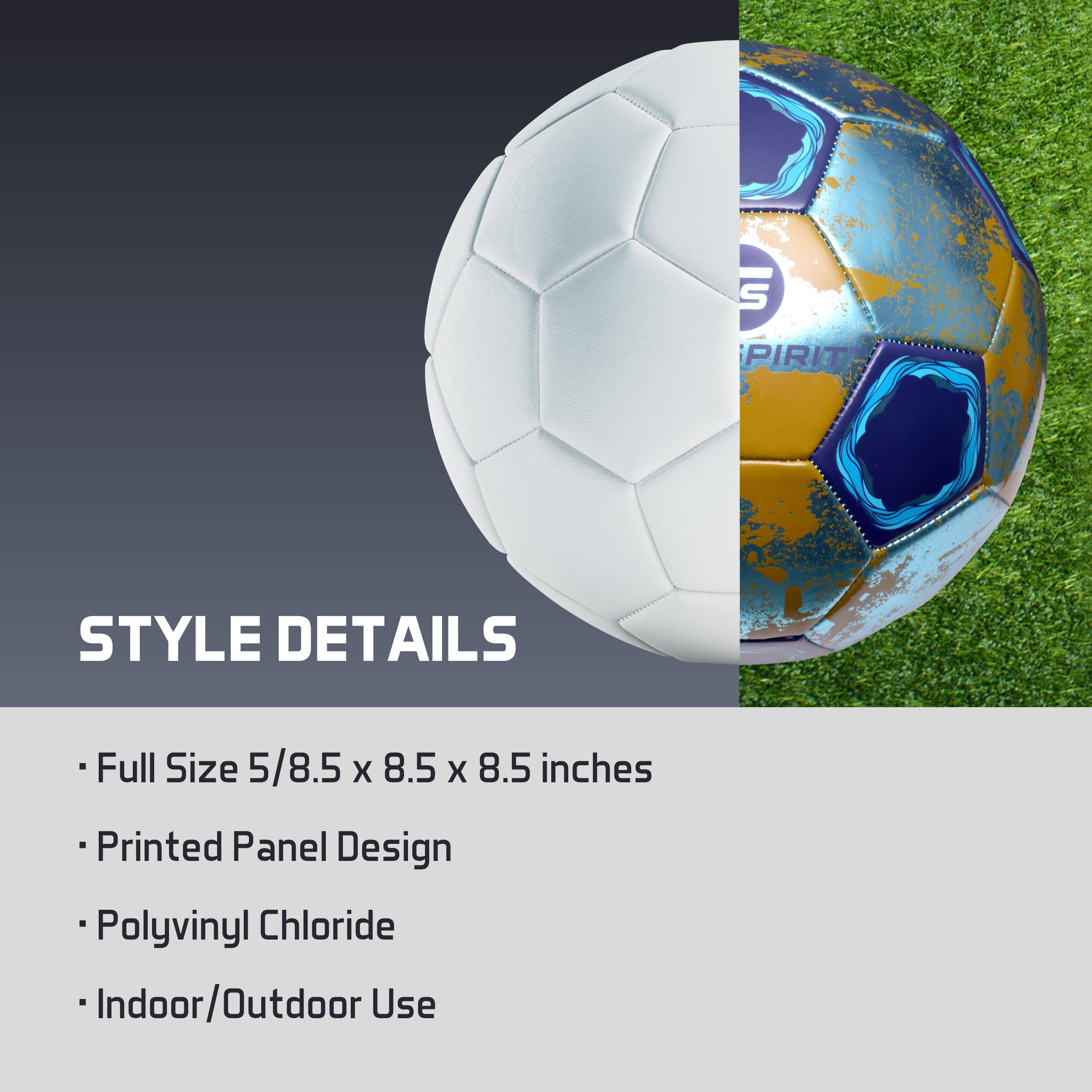 Size 5 Soccer Ball for Professional Training & Games - Durable Match Football for Youth and Adult Players - Perfect for Practice, Tournaments & Backyard Play