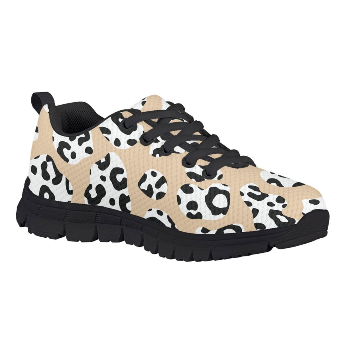Leopard Print Running Shoes for Girls - Lightweight Comfortable Kids Sneakers for Walking, Tennis & Play - Animal Skin Design - Perfect Gift for Active Girls | Ideal for School, Sports & Outdoor Activities