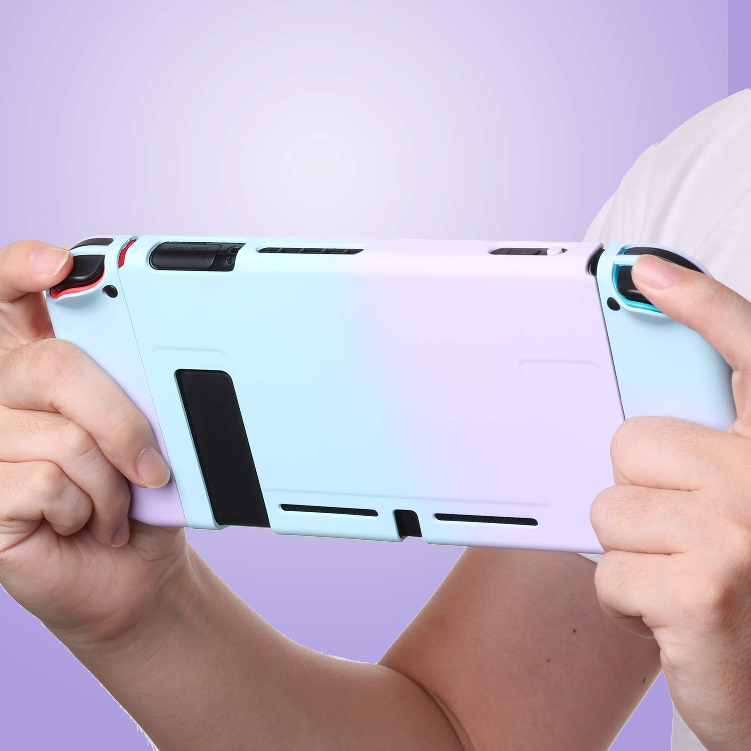 Durable Hard Protective Case for Nintendo Switch - Shockproof & Scratch-Resistant Cover for Nintendo Switch Console (Purple & Blue) - Perfect for Travel, Storage & Gaming On-The-Go