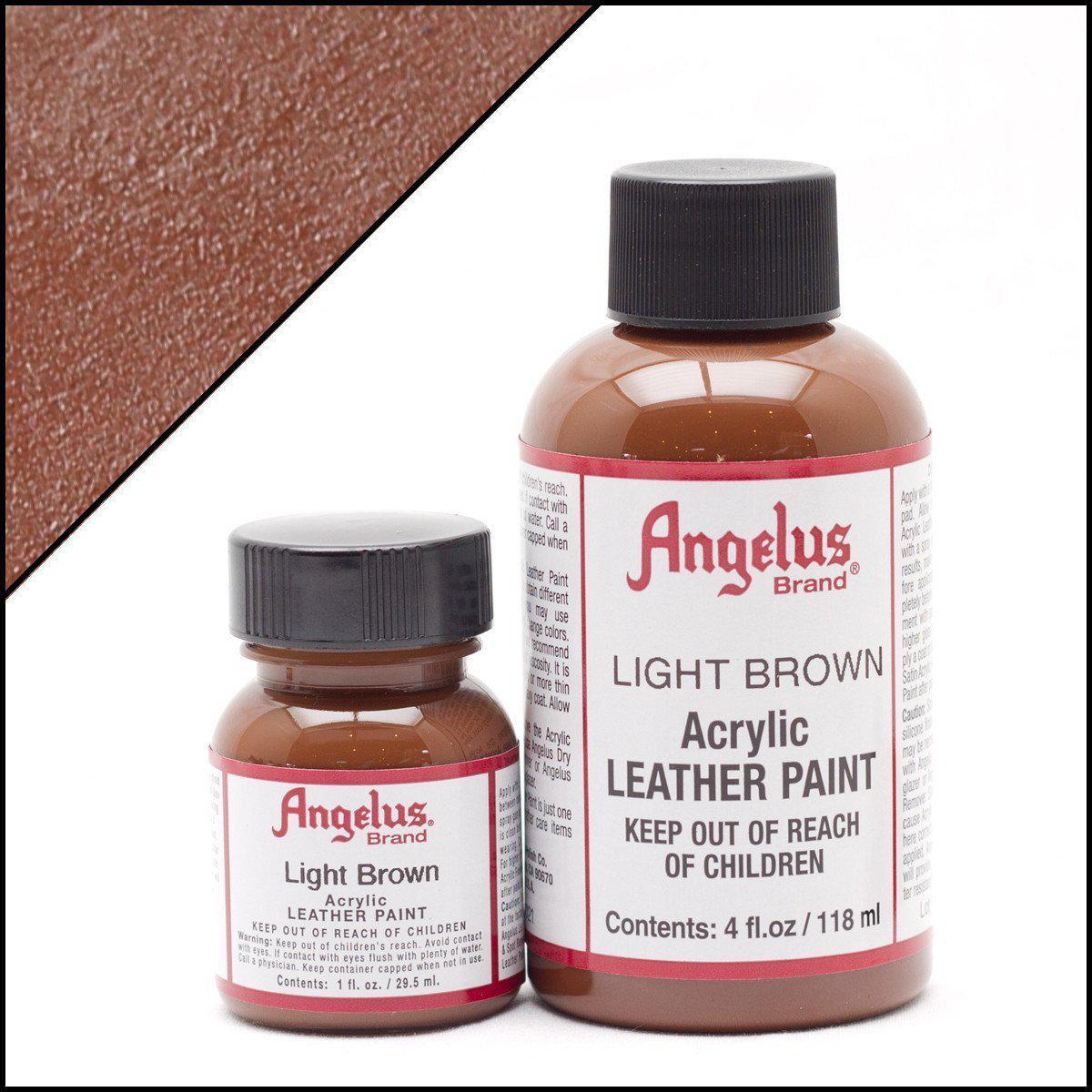 Light Brown Angelus Leather Paint 1oz - Premium Leather Dye for Shoes, Bags & Accessories - Perfect for DIY Leather Repair & Customization