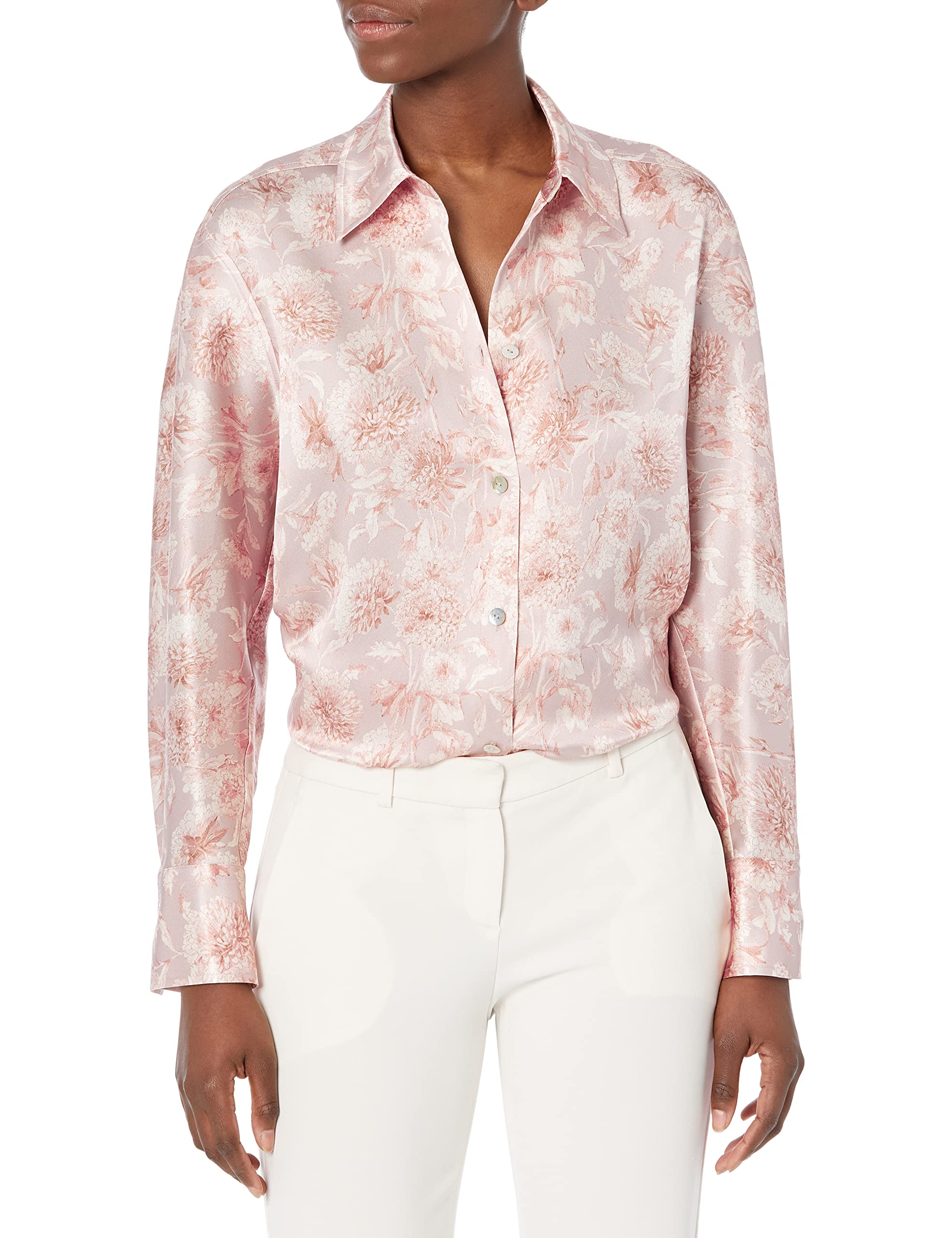 Vince Women's Dahlia Sculpted Long Sleeve Blouse - Elegant Office Wear & Casual Chic Shirt for Work & Weekend Outfits