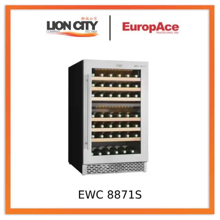 Europace EWC 8871S 87-Bottle Dual Zone Wine Cooler Refrigerator - Perfect for Home Bars, Restaurants, and Wine Cellars