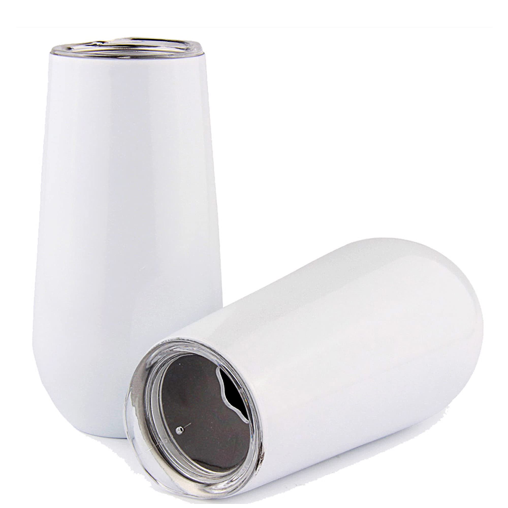 Premium 6 oz Stainless Steel Insulated Champagne Flutes Set of 2 - Elegant Toasting Cups for Cocktails, Wine & Sparkling Beverages | Perfect for Weddings, Anniversaries & Romantic Dinners