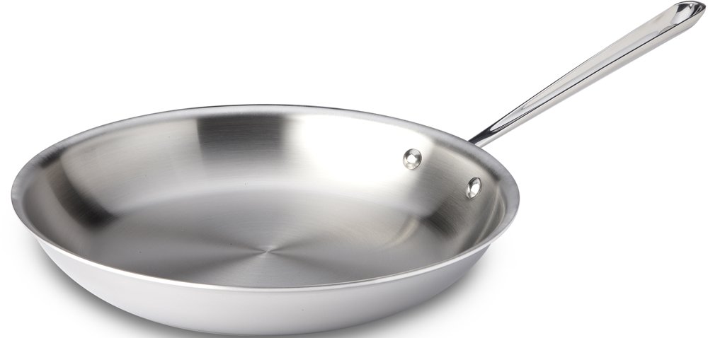 All-Clad D3 3-Ply Stainless Steel 12-Inch Fry Pan - Induction Compatible, Oven & Broiler Safe Up to 600°F - Professional Cookware for Searing, Sautéing & Frying - Perfect for Home Chefs & Professional Kitchens