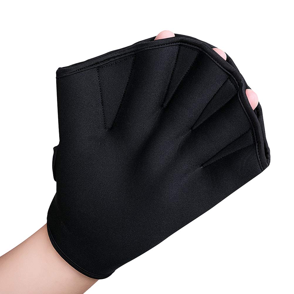 BESPORTBLE 1 Pair Webbed Swimming Gloves for Men, Women & Kids - Fingerless Swim Paddles for Aquatic Fitness Training, Snorkeling & Water Sports