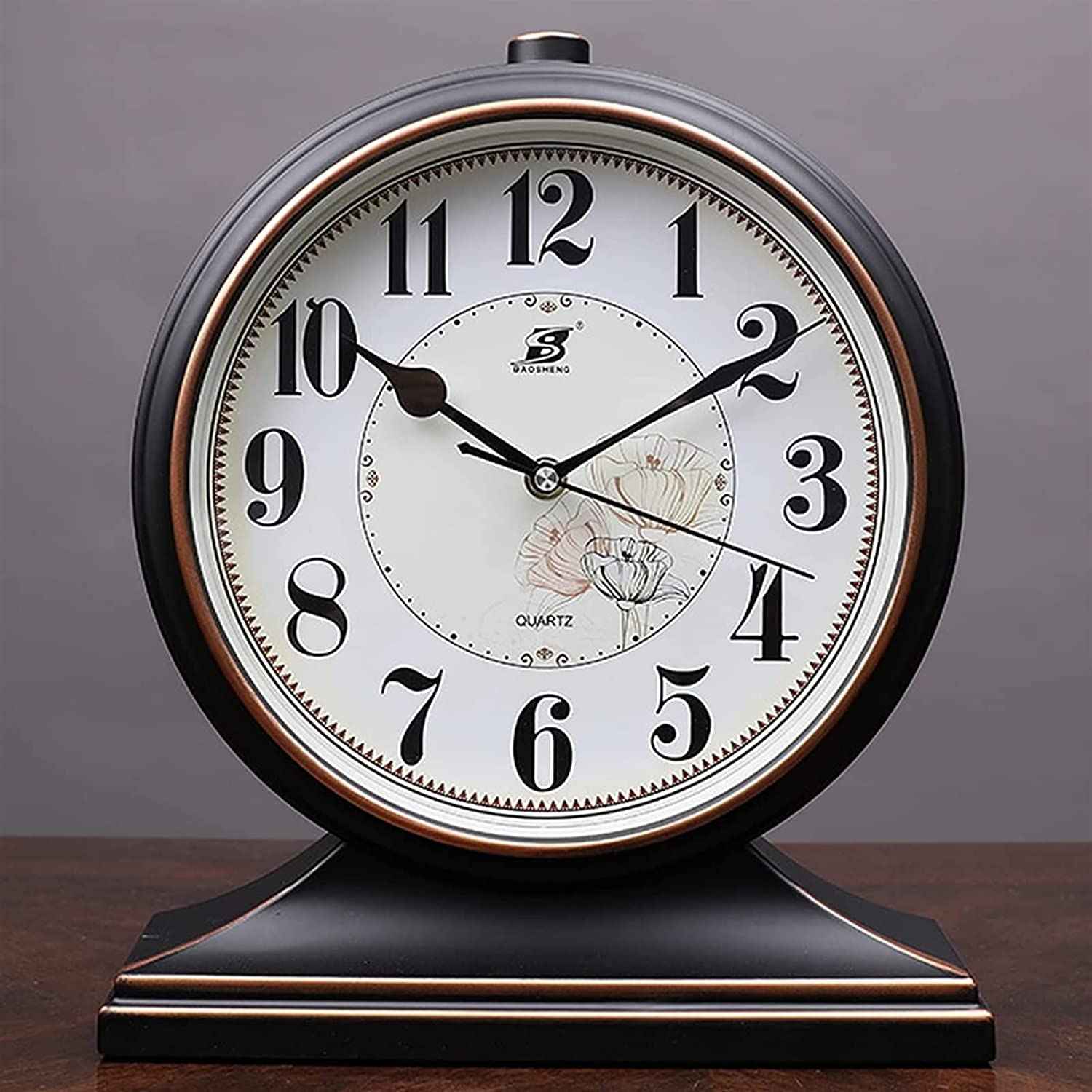 Vintage Battery Operated Mantel Clock - Easy to Read Retro European Style Wall Clock for Fireplace, Desk, Bookshelf - Perfect for Living Room, Bedroom & Office Decor (Color Options Available)