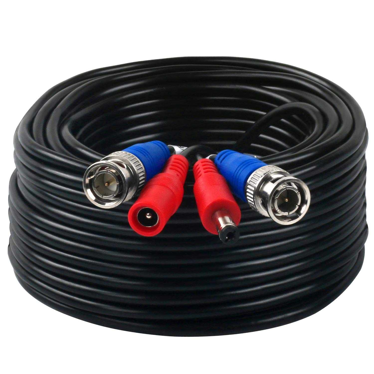 2 Pack 100 Feet BNC Video Power Cable with Connectors - High-Quality Extension Wire for CCTV Camera, DVR & Surveillance Systems - Perfect for Home Security, Office Monitoring & Outdoor Surveillance