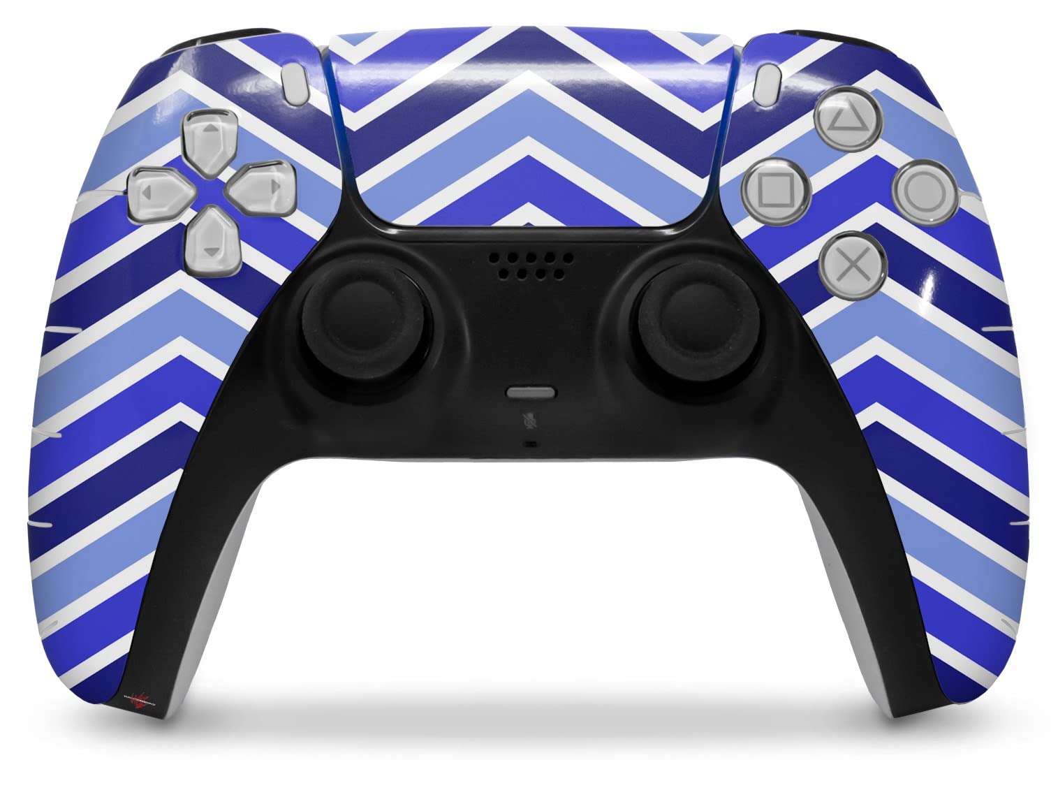 PS5 DualSense Controller Skin Wrap - Zig Zag Blues for Gaming Protection