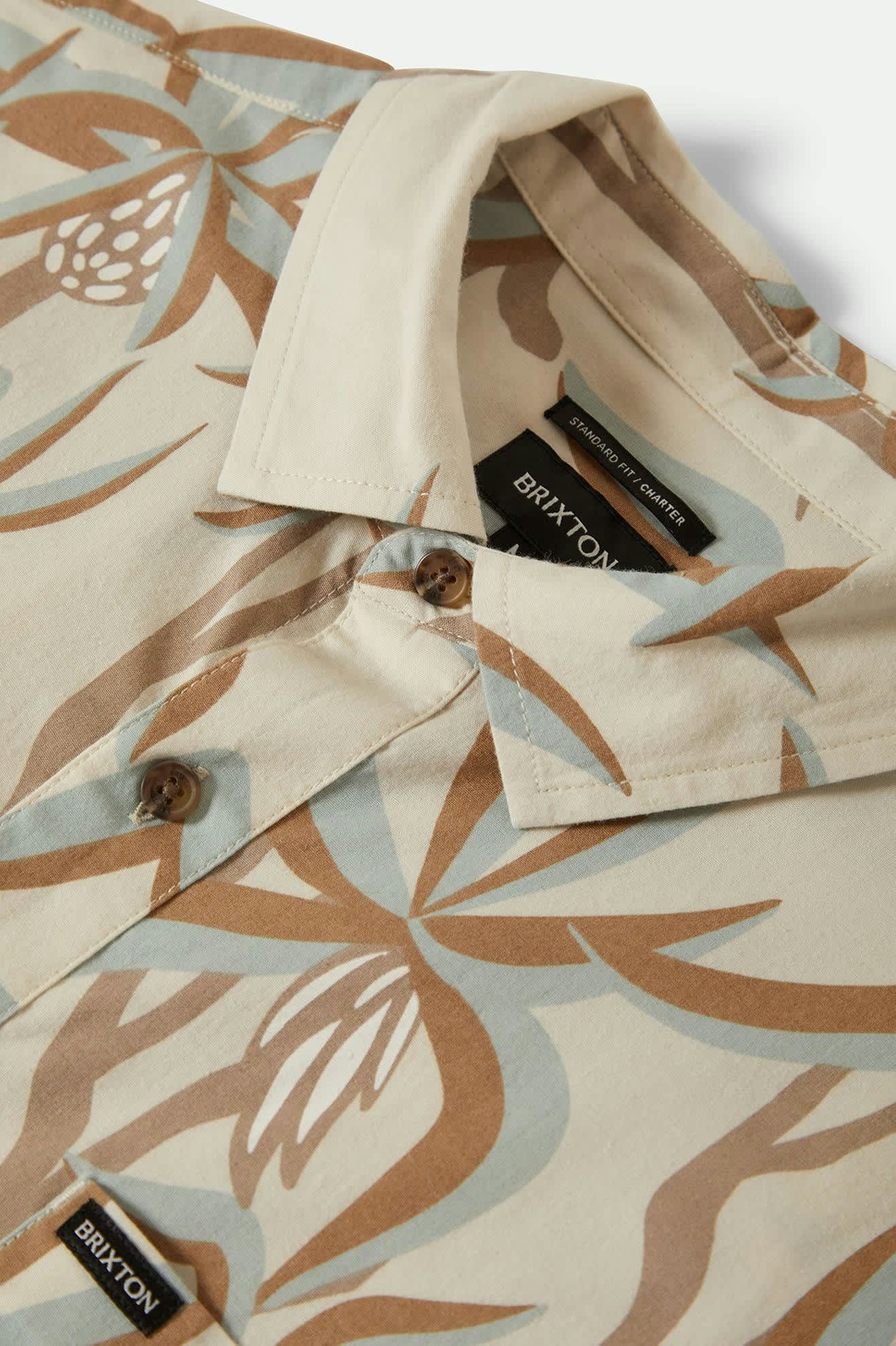 Charter Print Short Sleeve Shirt - Whitecap Scenic Trip Design | Casual Summer Wear for Men | Perfect for Beach Outings, Vacation Travel & Outdoor Adventures
